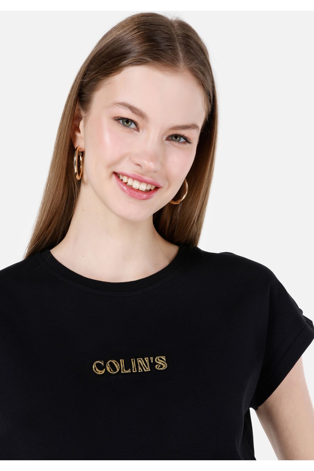 Colin's-Tricou negru de damă - mâneci 4