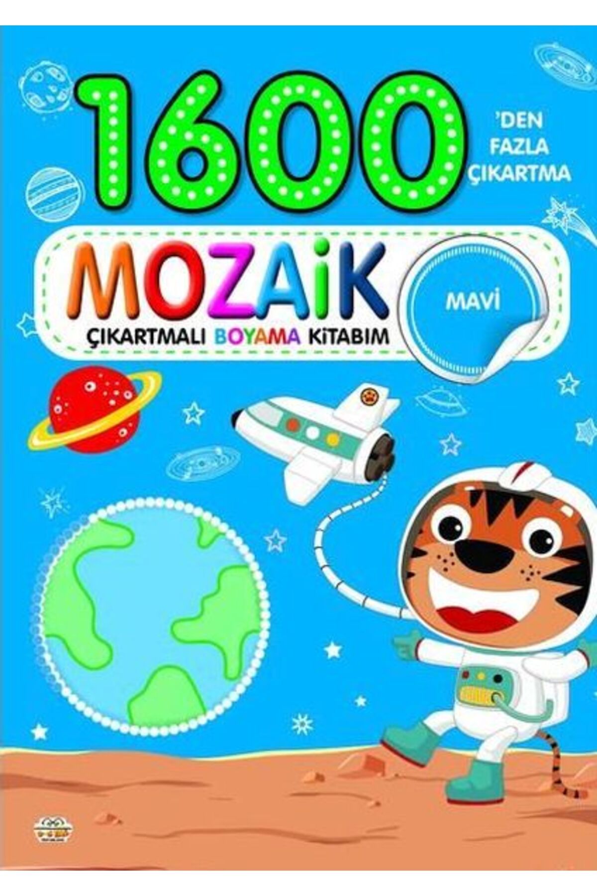 0-6 Yaş Yayınları 1600 Mozaik Çıkartmalı Boyama Kitabım Mavi Kitap