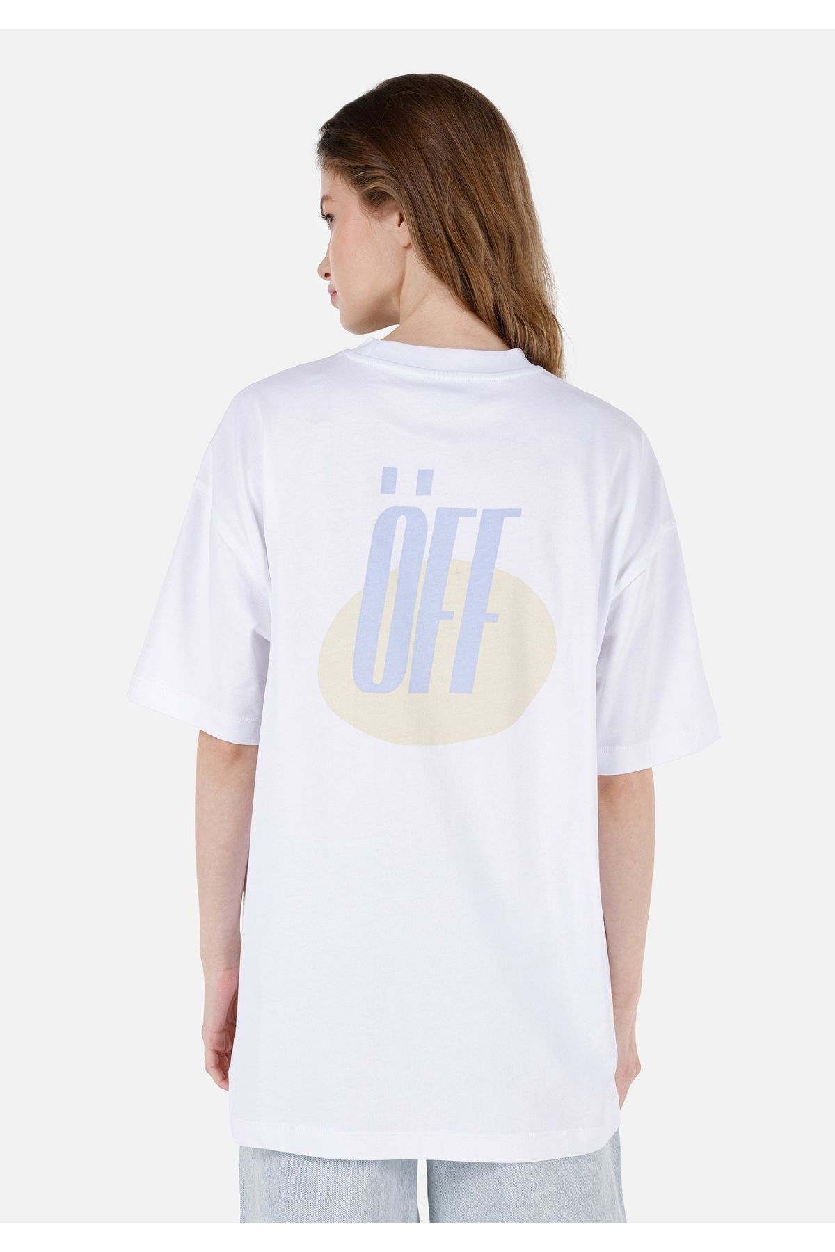 Colin's-Tricou cu slogan alb unisex Lilseb 2