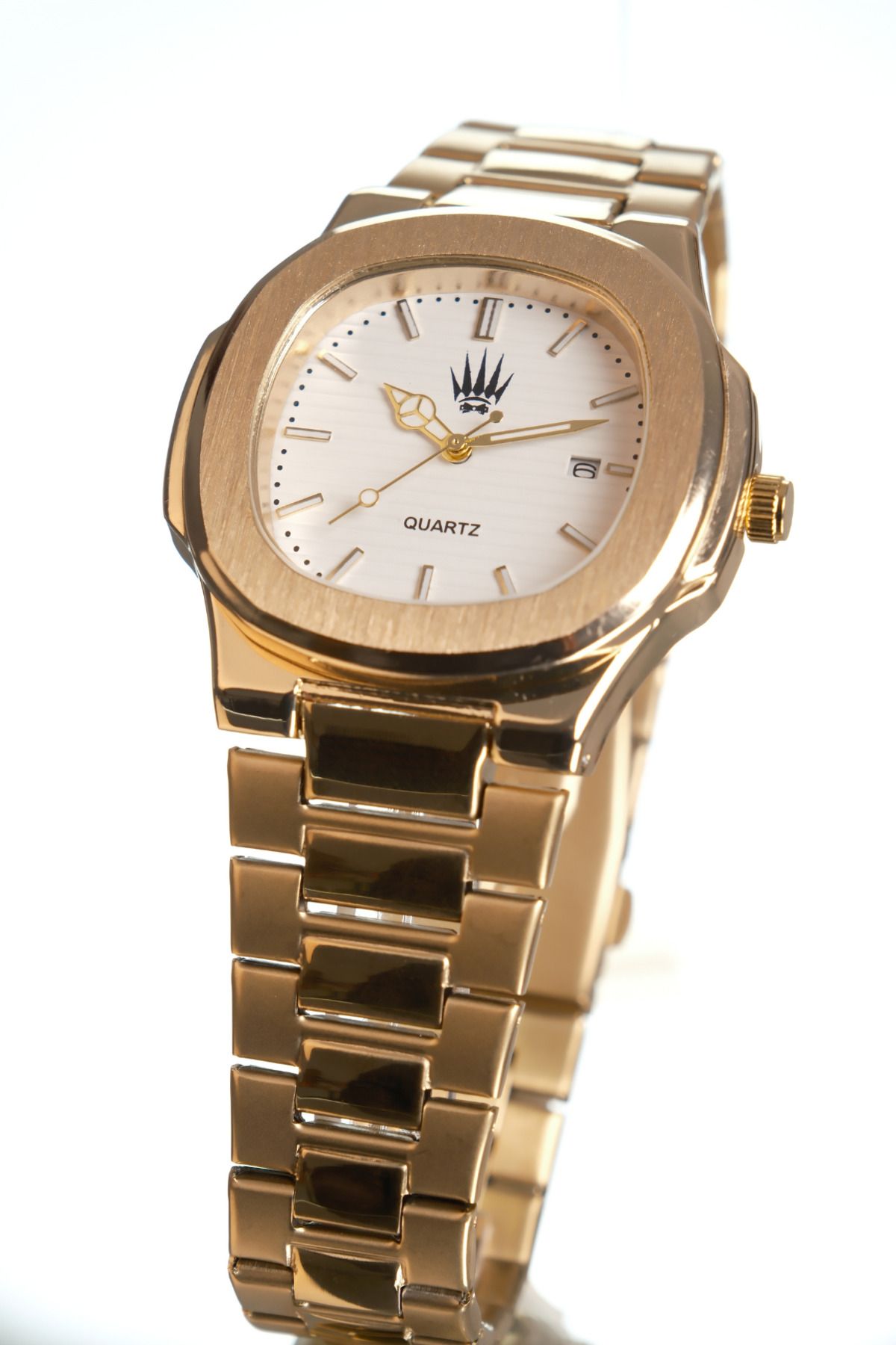 WATCHOFROYAL-Nautilus Gold White Wristwatch 3