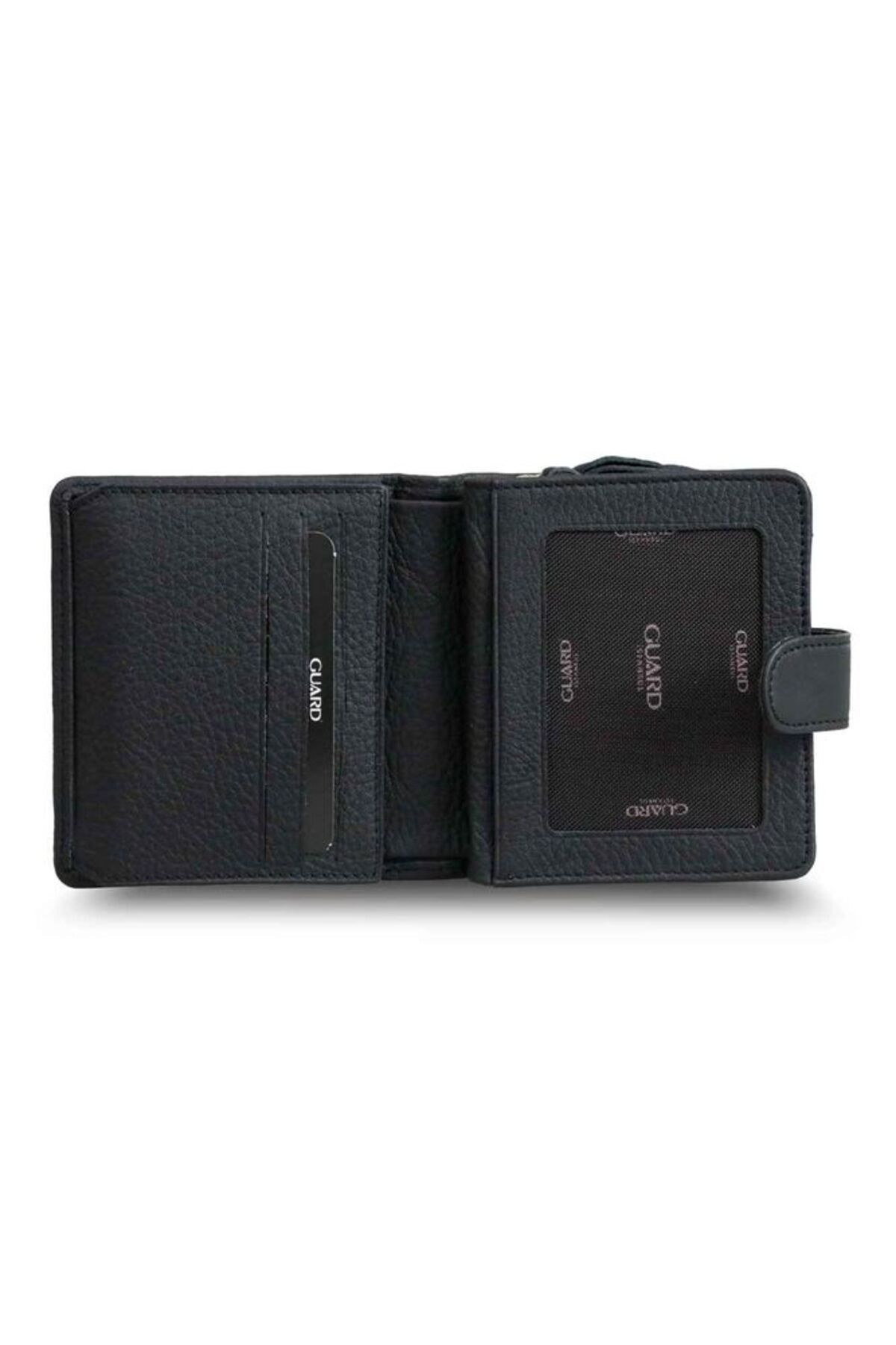 GUARD-Black Multi-Compartment Stylish Genuine Leather Women's Wallet P2266 2
