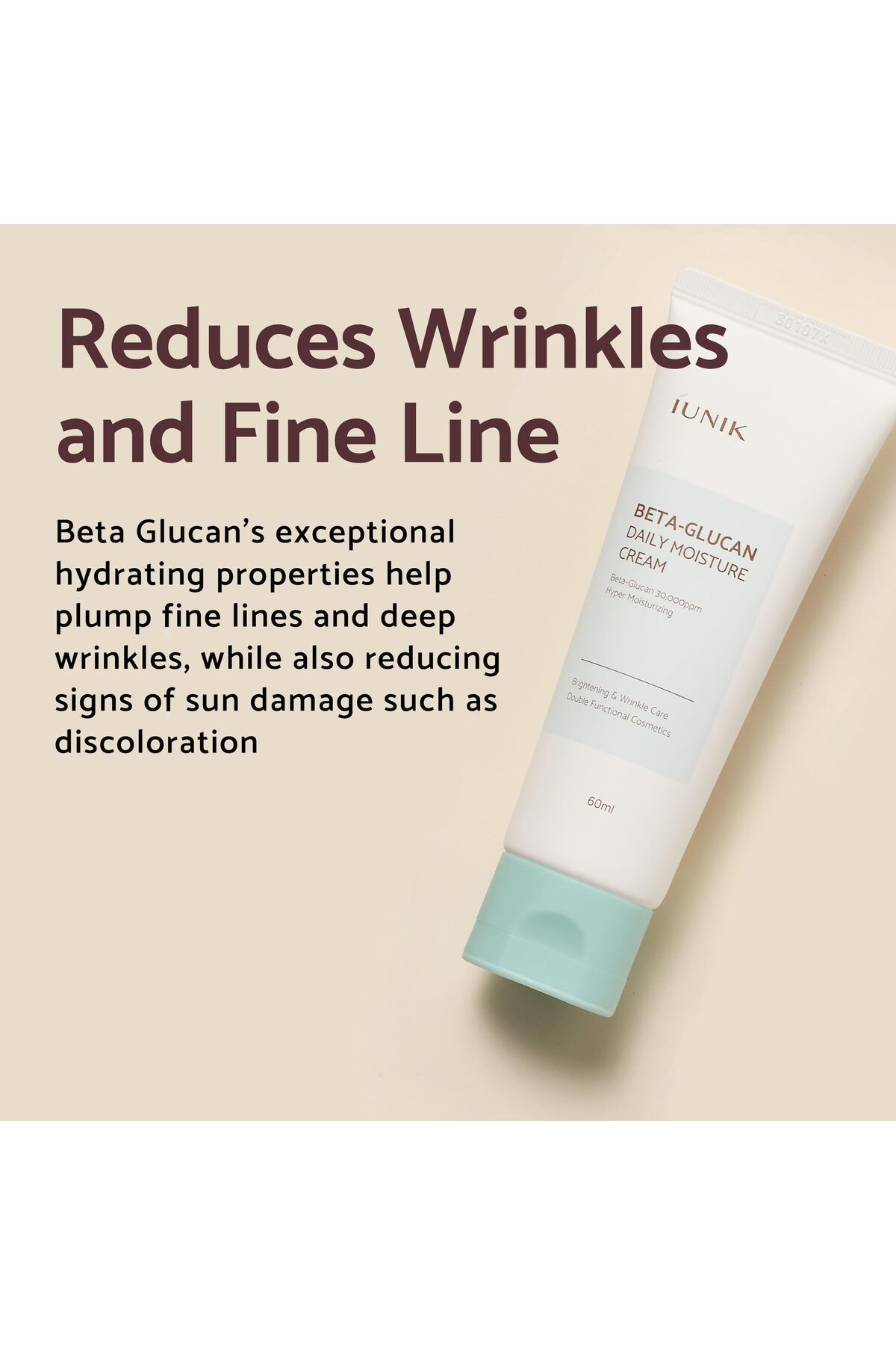 iUNIK-Beta-Glucan Vegan Lightweight Moisture Cream for Dry, Sensitive Skin with Centella & Vitamin, Korean 5