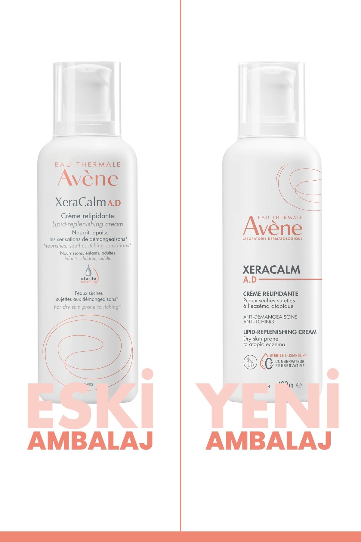 کرم مرطوب کننده XeraCalm A.D برای پوست های مستعد آتوپی 400 میلی لیتر Avene