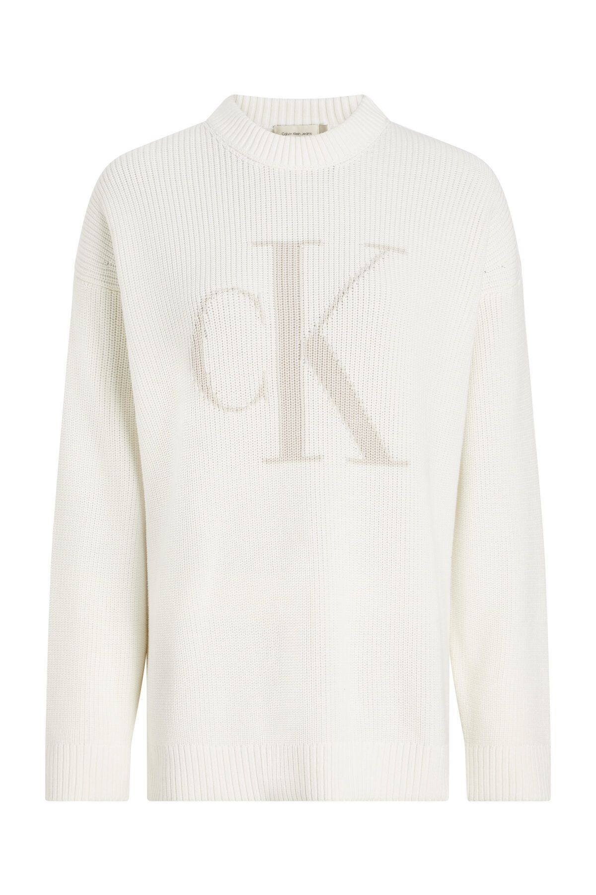 Calvin Klein Sweter Z Wysokim Kołnierzem Ck Intarsia - M