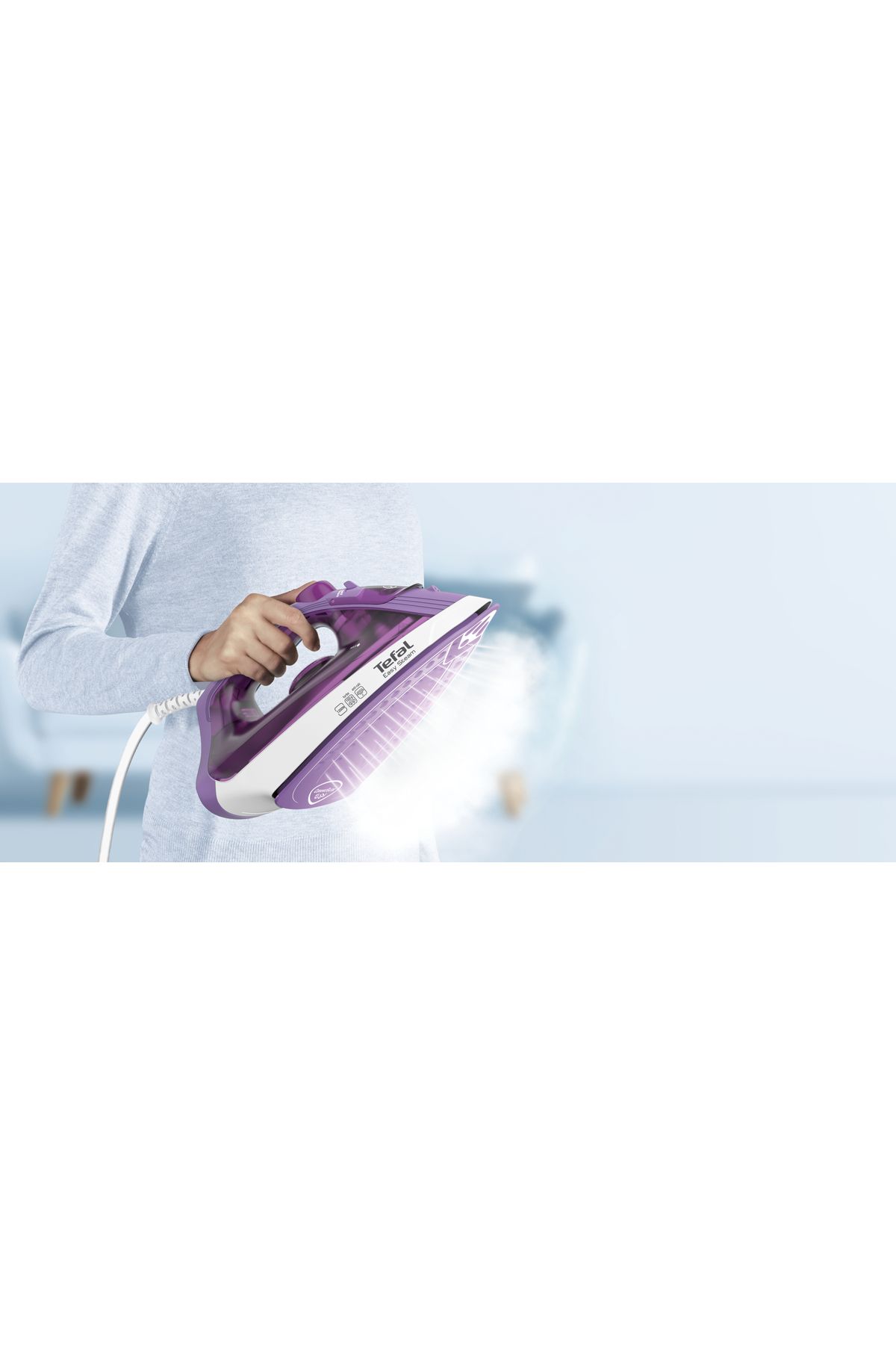 TEFAL-Steam Iron |   Easy Steam Iron XL |   Steam Output of 24G/Min |   100G/Min with the Boost |   1200W 3