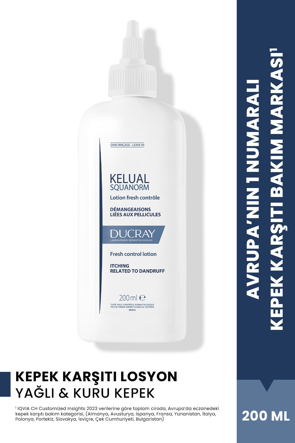 لوسیون تسکین دهنده شوره و خارش Kelual Squanorm 200 میلی لیتر Ducray