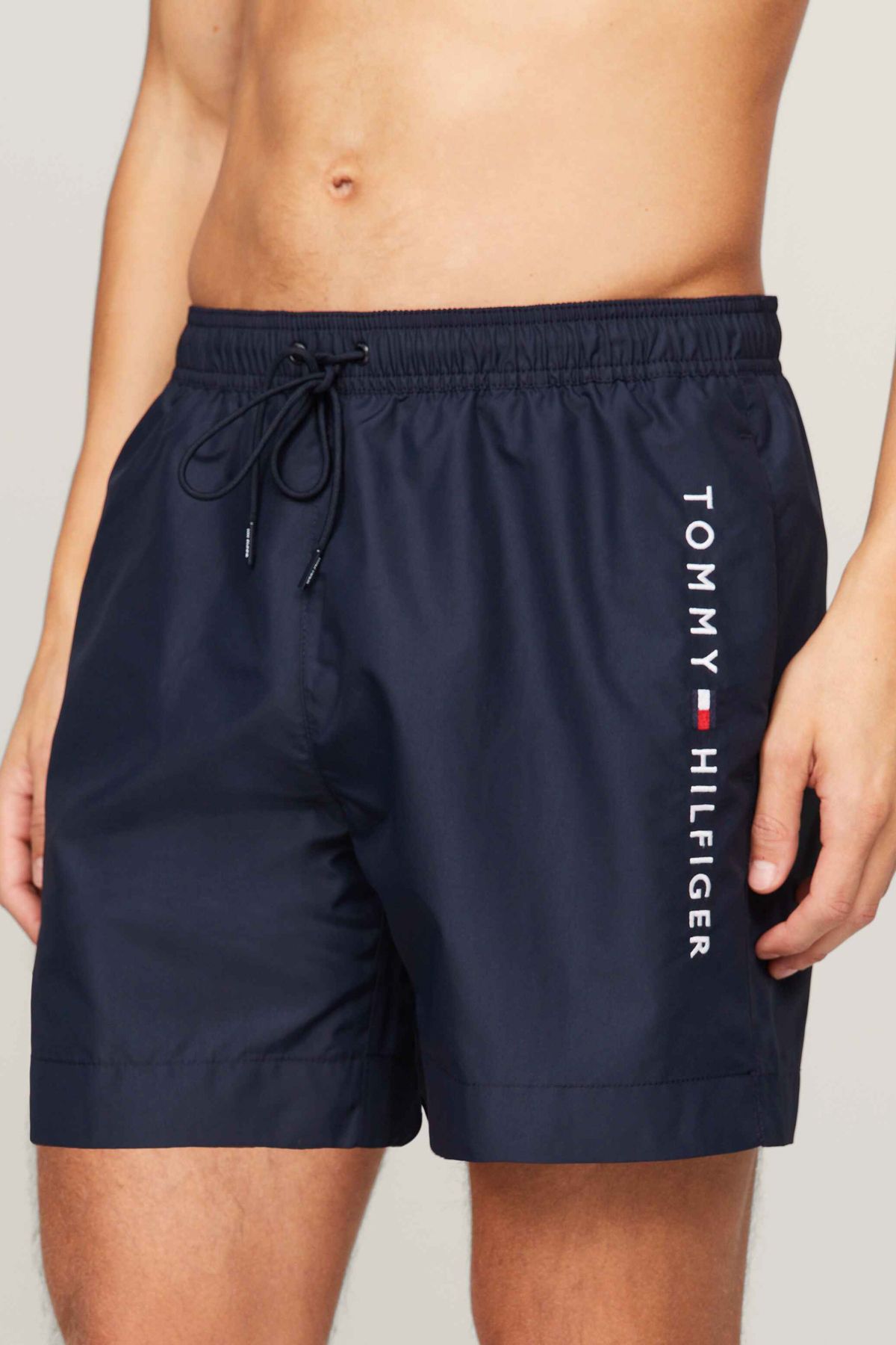 شورت شنا مردانه آبی بند متوسط ​​- Um0um03258 Tommy Hilfiger