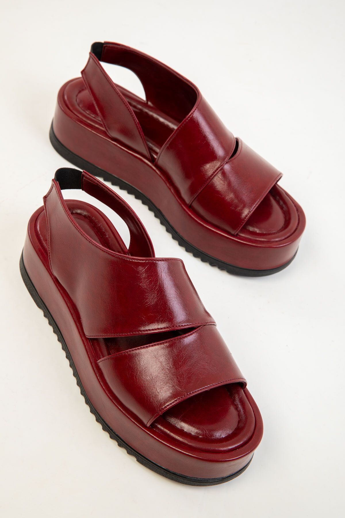 SOHO-Dámské sandály Claret Red 20337 4