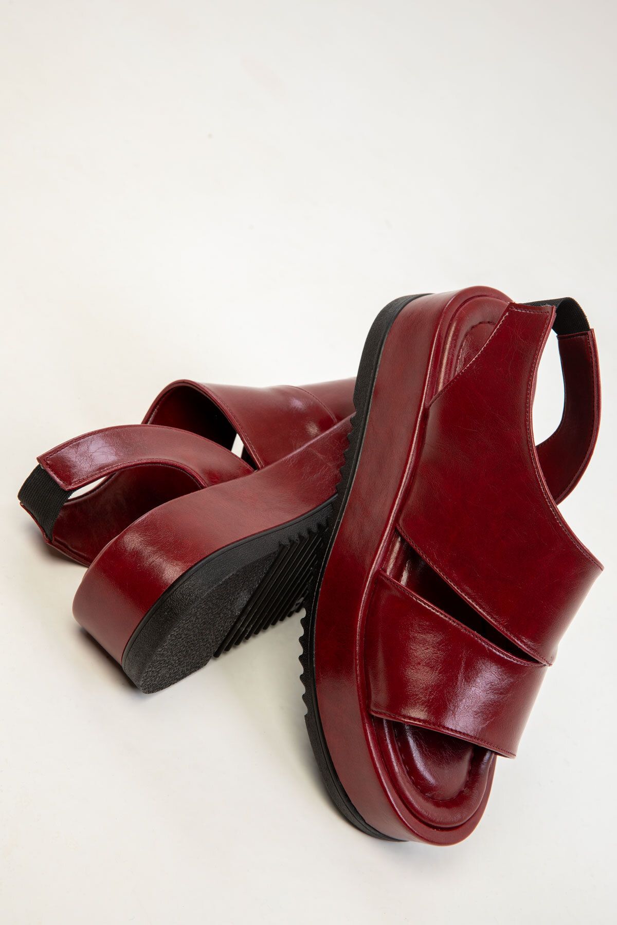 SOHO-Dámské sandály Claret Red 20337 2