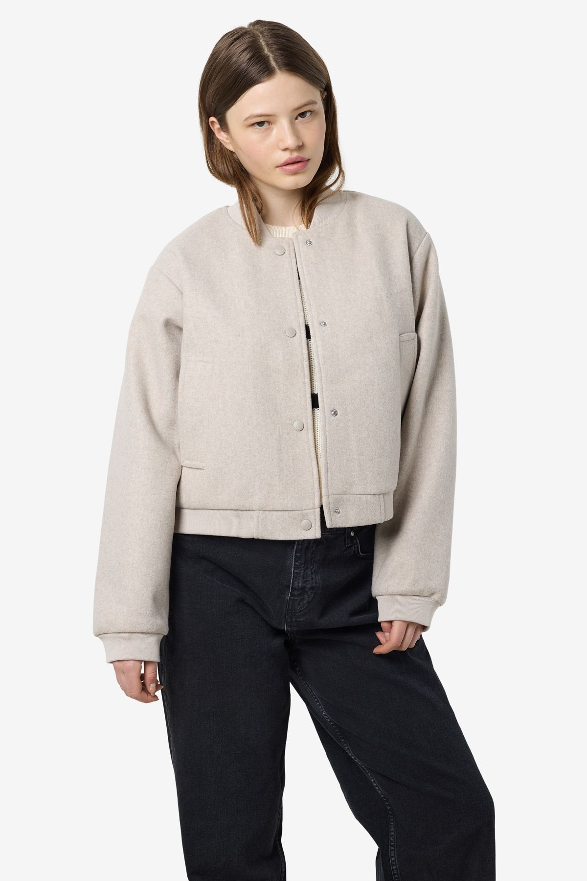 Noisy May-Silberne detaillierte Jacke für Damen/Mädchen 4