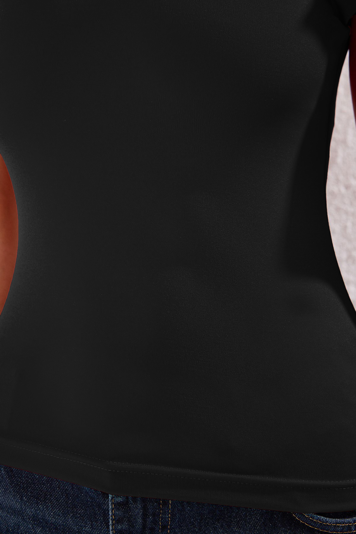 Trendyolmilla  Siyah Asimetrik Yaka Bağlama Detaylı Esnek Örme Bluz TWOSS25BZ00400 - Görsel 3