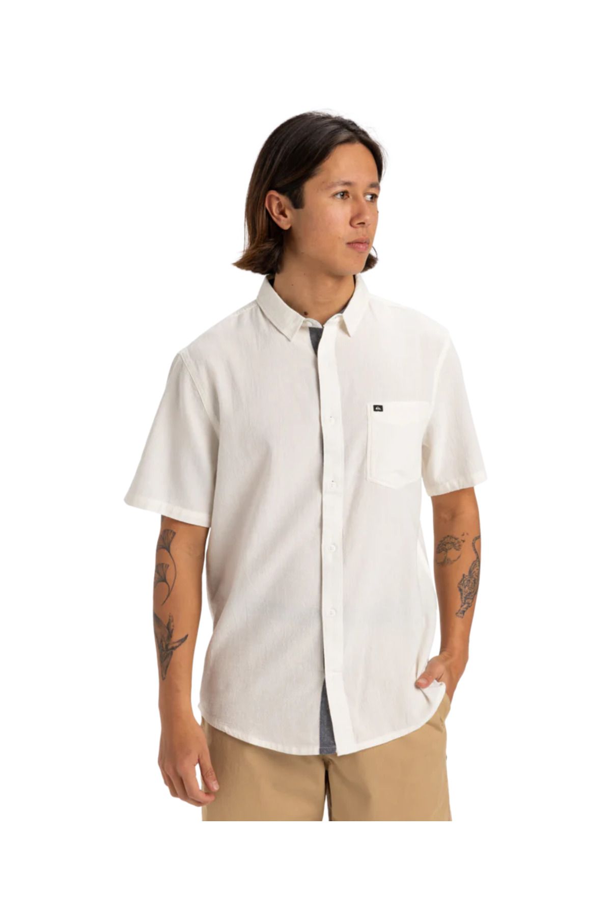 Quiksilver-Kurzarm-T-Shirt für Herren – Sportsline-Kollektion, Stoff 1