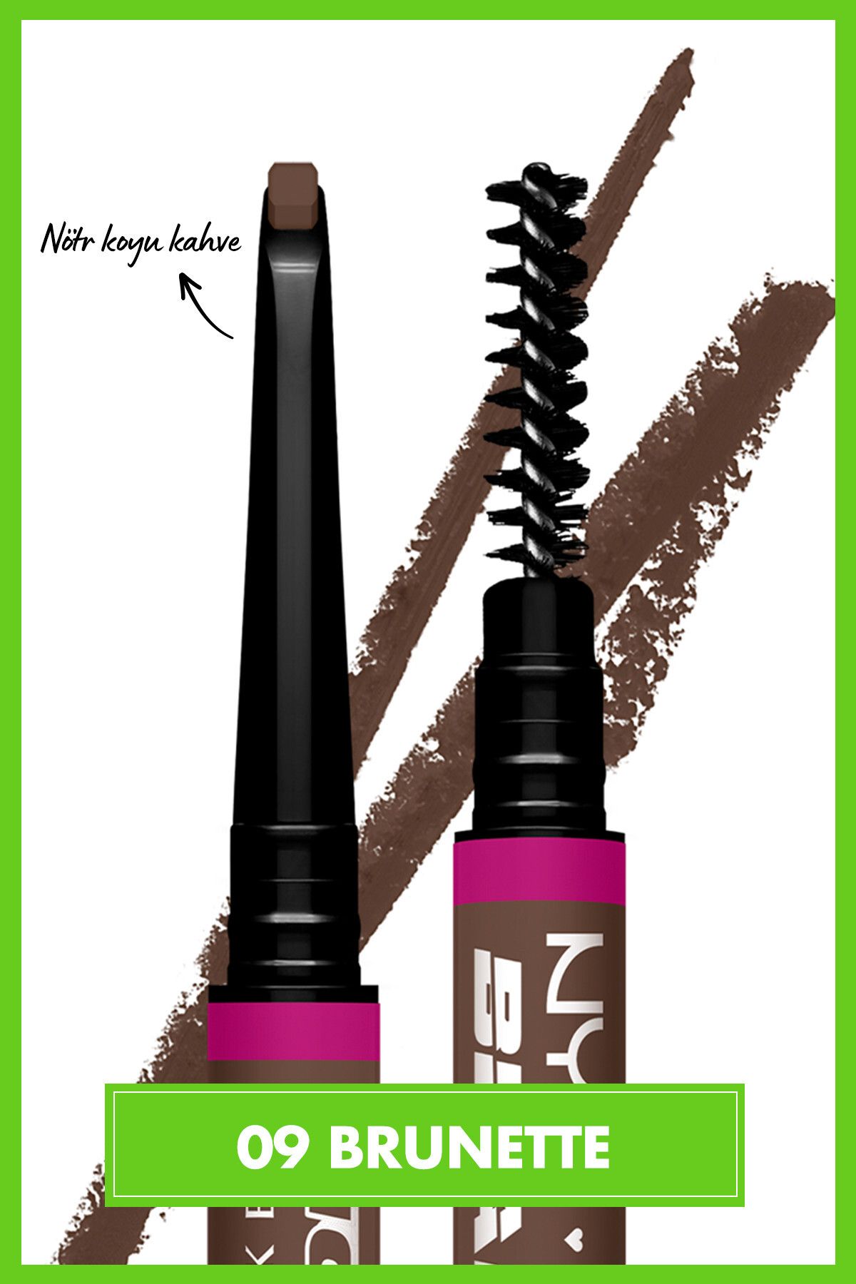 مداد ابرو Blade N Shade - 09 Brunette NYX Professional Makeup