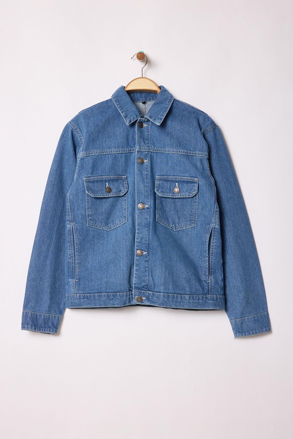 Trendyol Collection-Blaue Unisex-Jeansjacke TMNSS25CE00006 6
