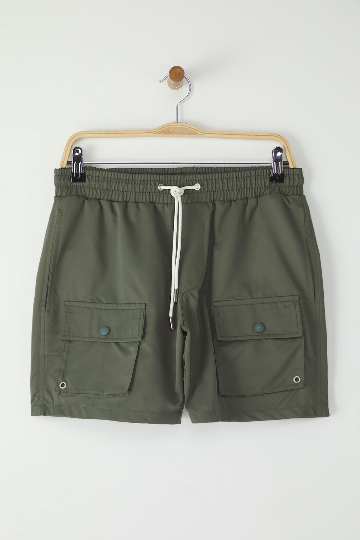 Trendyol Collection Costum De Baie Kaki Cu Buzunar Cargo Cu Ajustare Standard Pantaloni Scurți De Baie Masculin - S