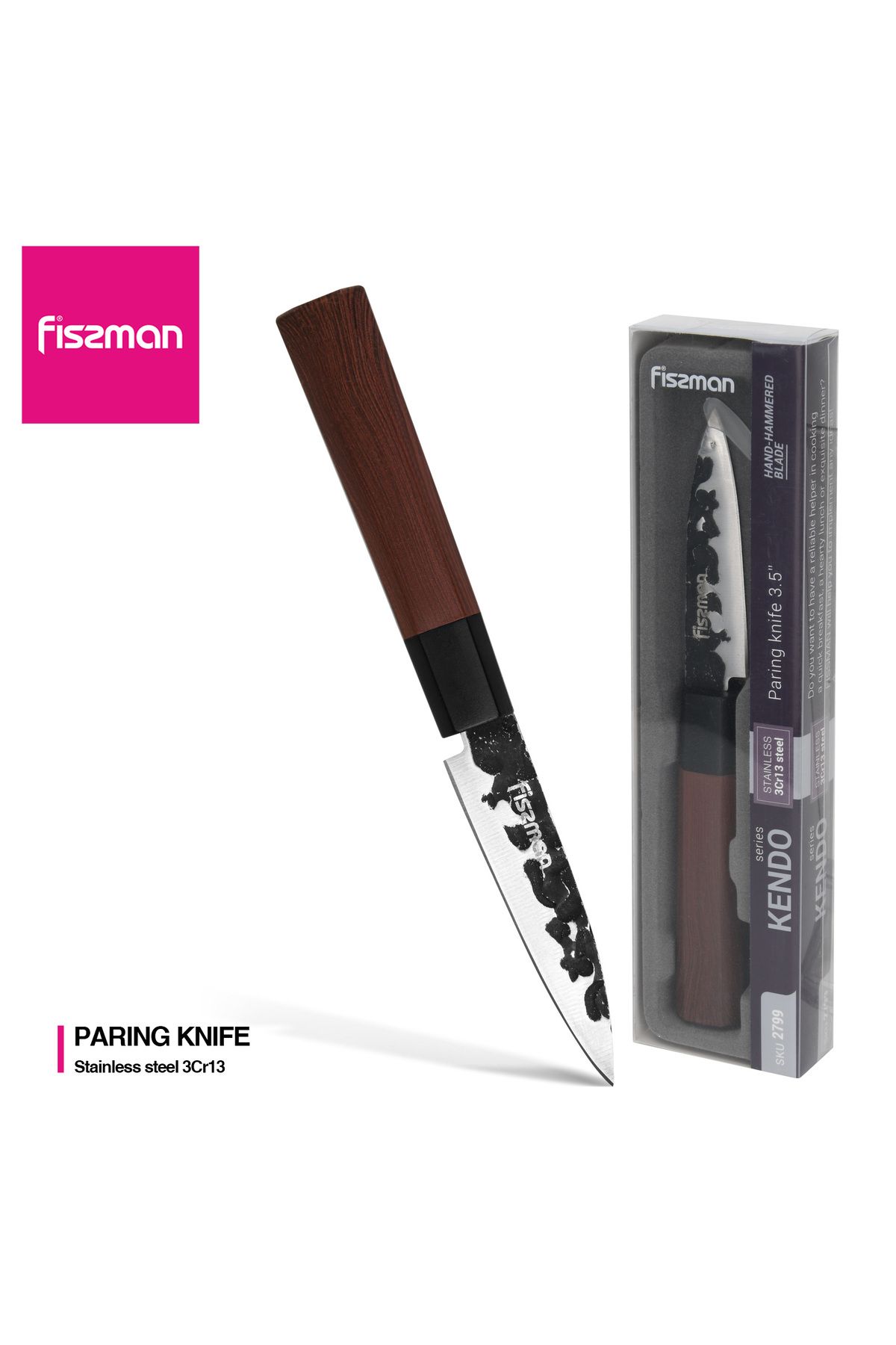 Fissman-3.5" Paring Knife Kendo Series (3CR13 Steel) 6