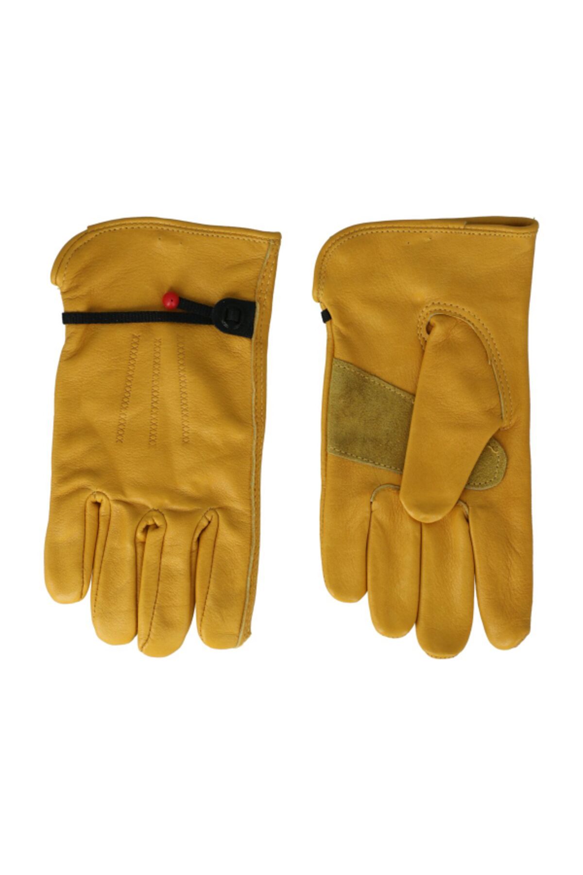 Wells Lamont-2-Piece Cowhide Abrasion and Puncture Resistant Full Leather Adjustable Work Gloves Large 2