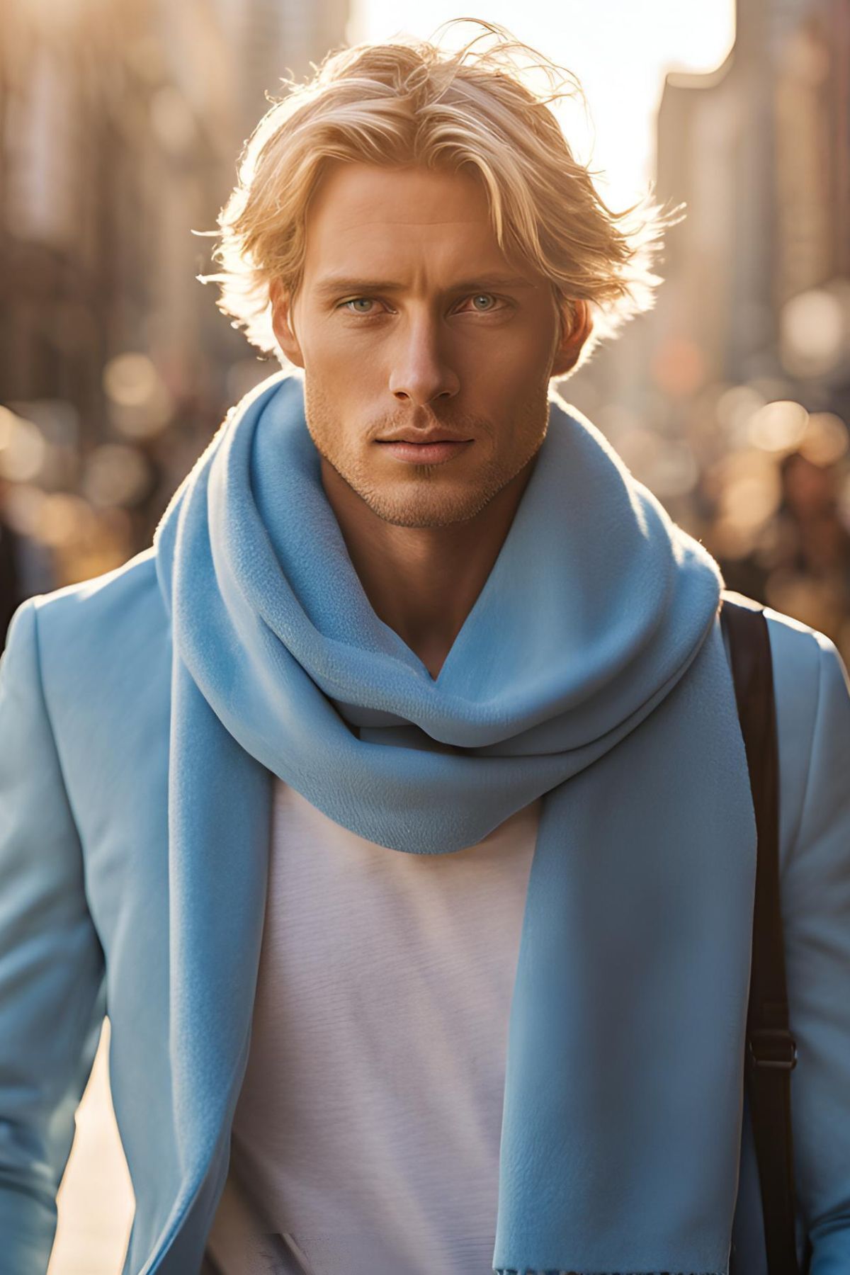 Salvia Dione-195 cm Men's Long Scarf - Cold-Proof, Thick Camisole, Fleece Warm Winter Camisole 2