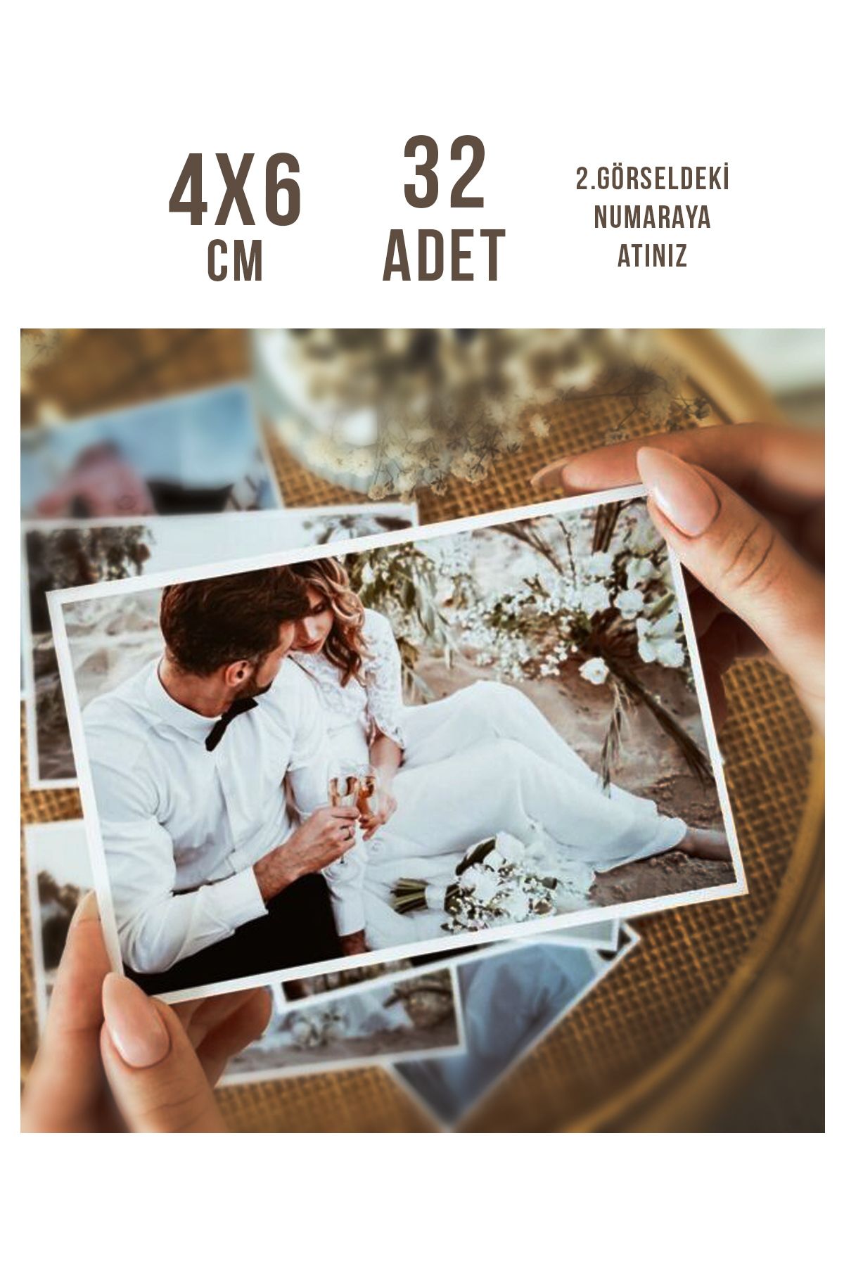 yhfoto 32 Adet 4x6 Fotoğraf Baskı - 4x6 cm Mini Baskı - Polo Kart - Parlak Foto Kart *4X
