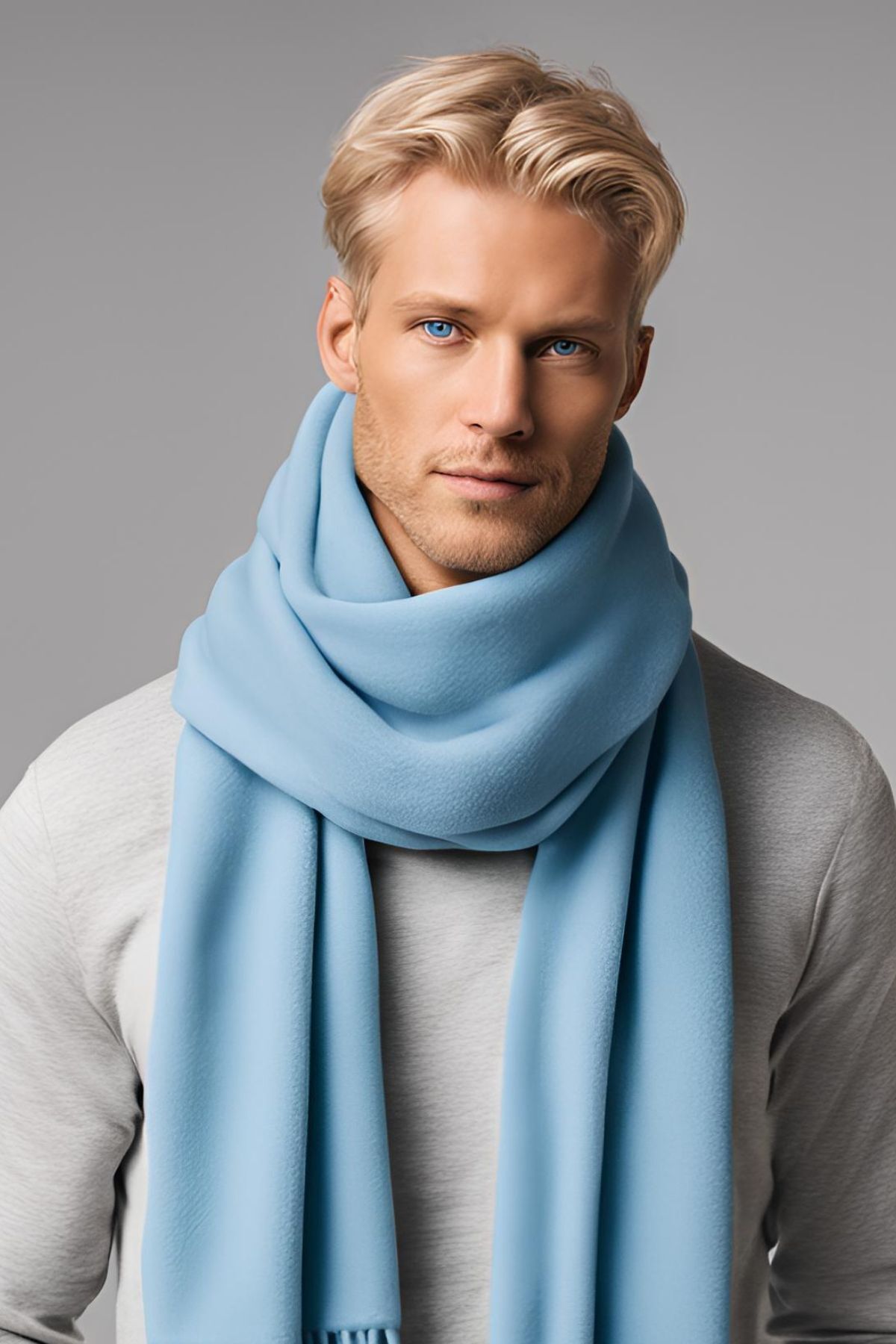 Salvia Dione-195 cm Men's Long Scarf - Cold-Proof, Thick Camisole, Fleece Warm Winter Camisole 1