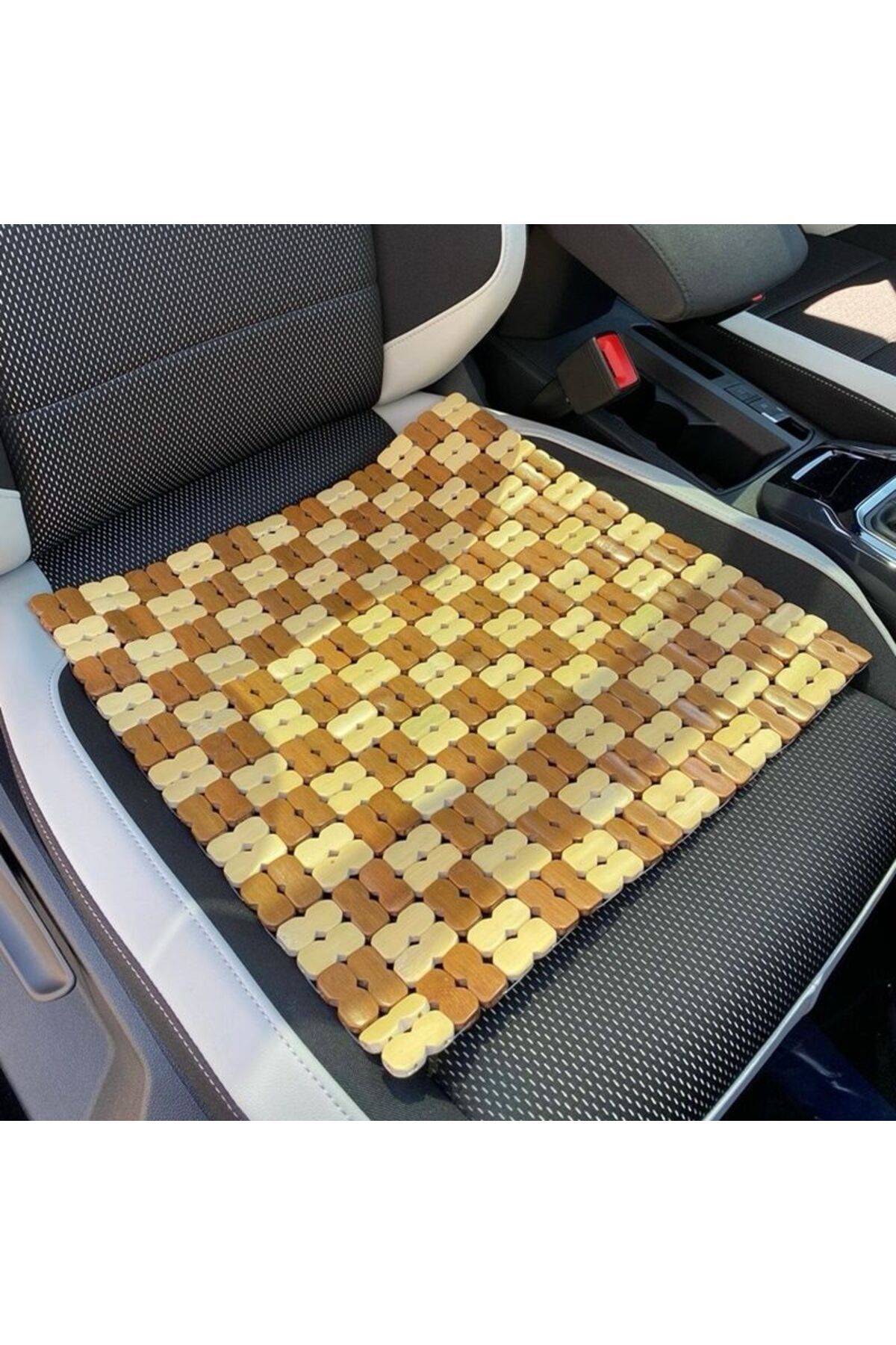 Startcar Mitsubishi Lancer Kare Ahşap Minder DamalıI Taşlı Kahve SC