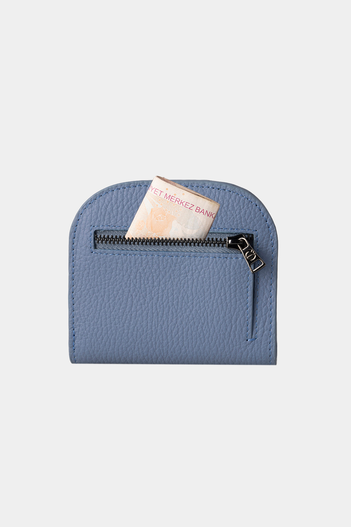 Grande-2817 Portofel Minimal Design Oval din Piele Veratică Flother Ice Blue 7