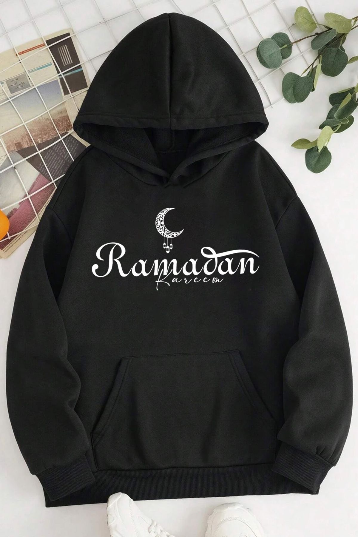 uyguntarz-Ramadan Kareem Printed Cotton Oversize Sweatshirt 1