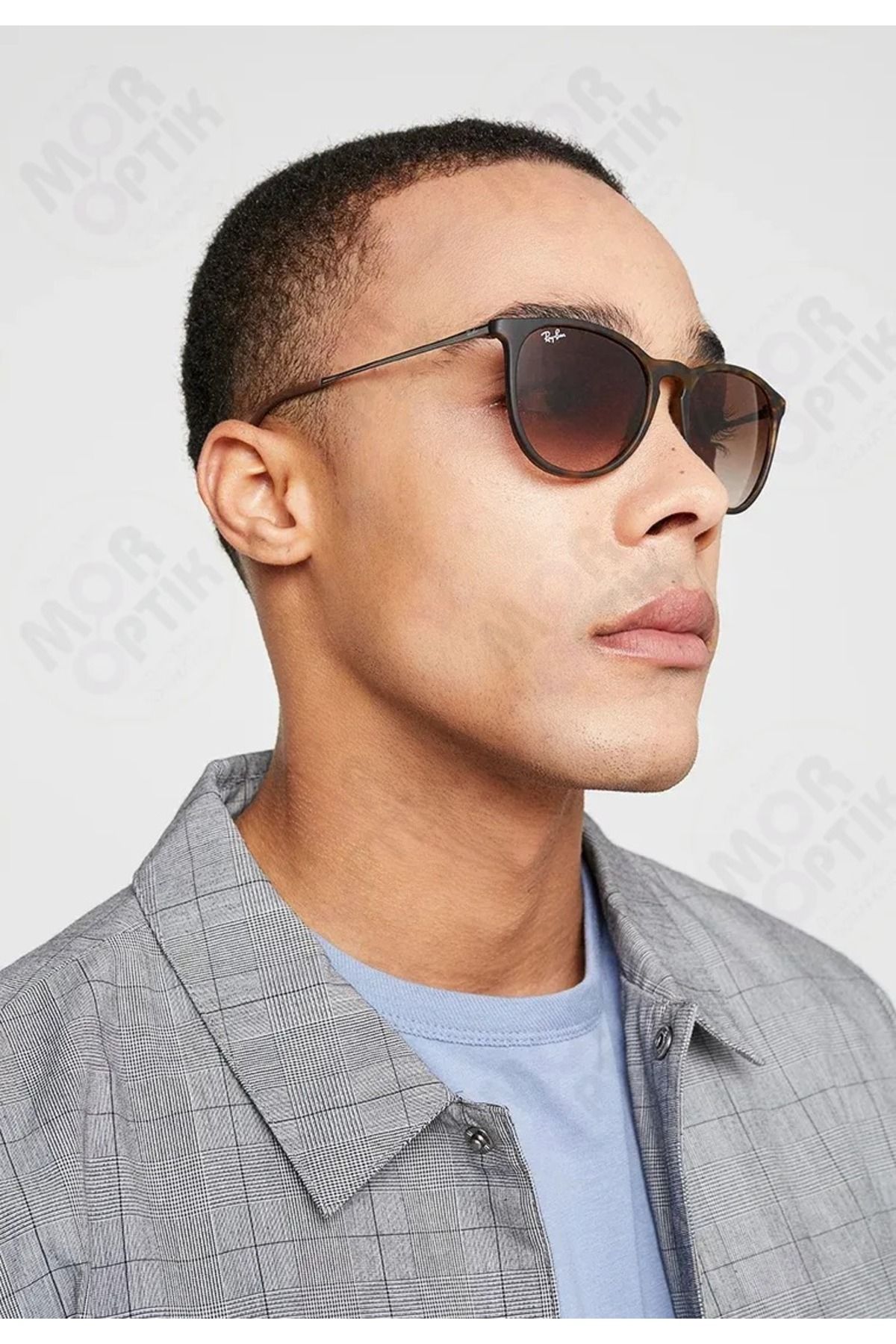 Ray-Ban-Purple Optical Rb4171 Erika Rubber 54 Size Brown Matte 2