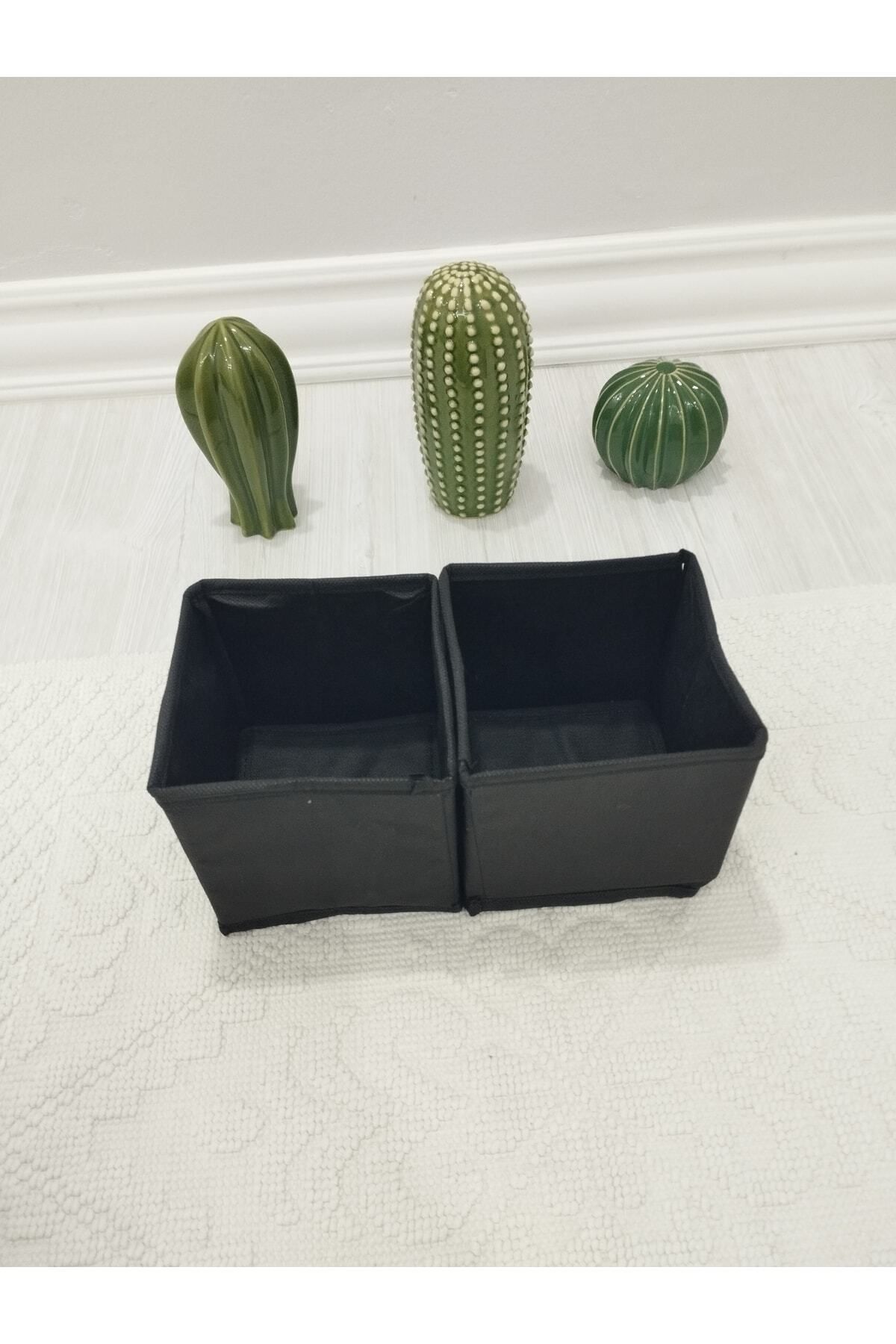 Balkan Room-2-Piece Black Drawer Organizer Set - Multi-Purpose In-Cabinet Box Set ( 13*13*13 ) 3
