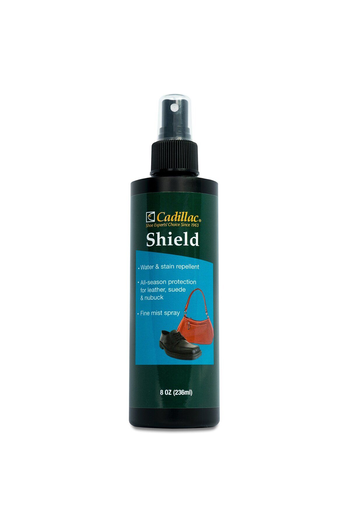 Cadillac-Shield Water & Stain Protector Spray - 8 oz - Waterproof for Leather, Suede, Fabric & More 1