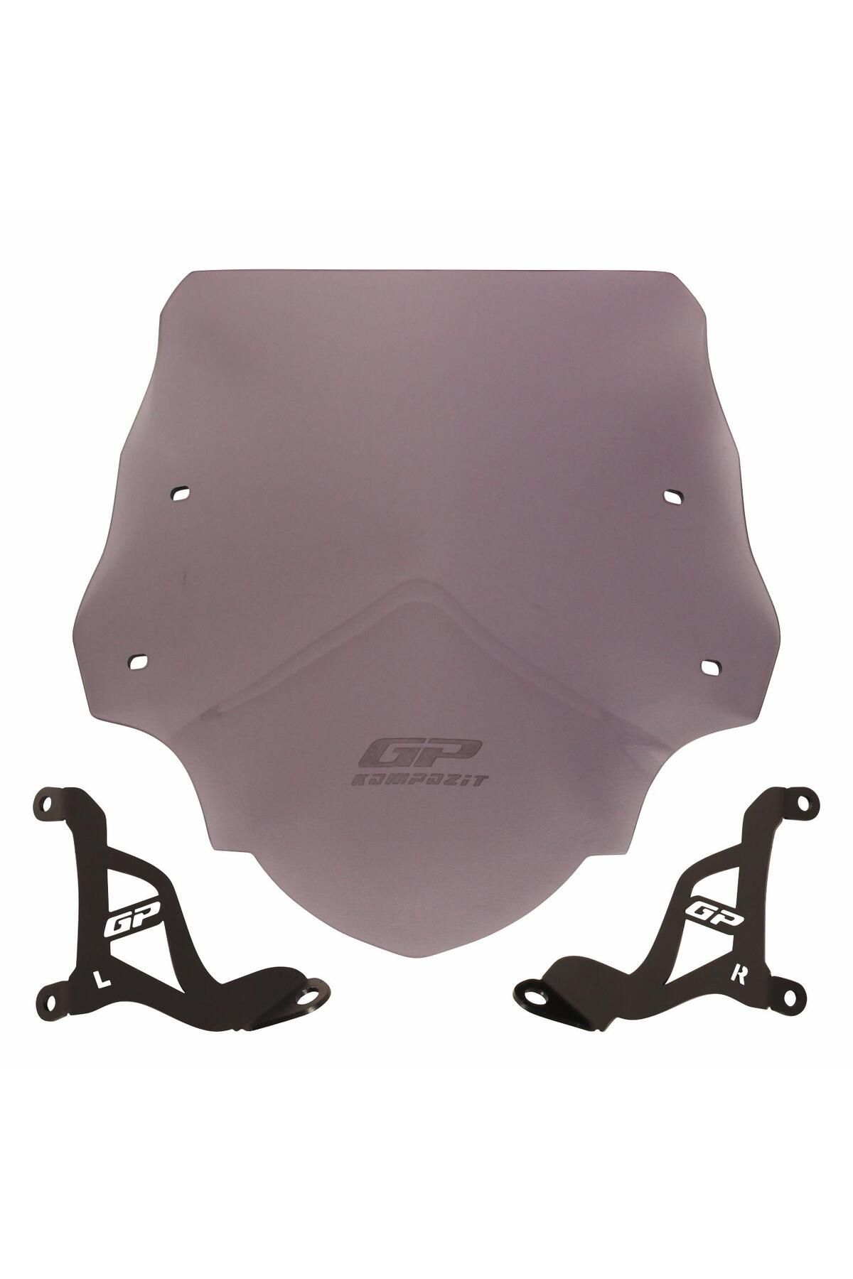 GP KOMPOZİT GP Kompozit Aprilia SR 125 / 160 2024 Uyumlu Kısa Ön Cam Füme 38 cm