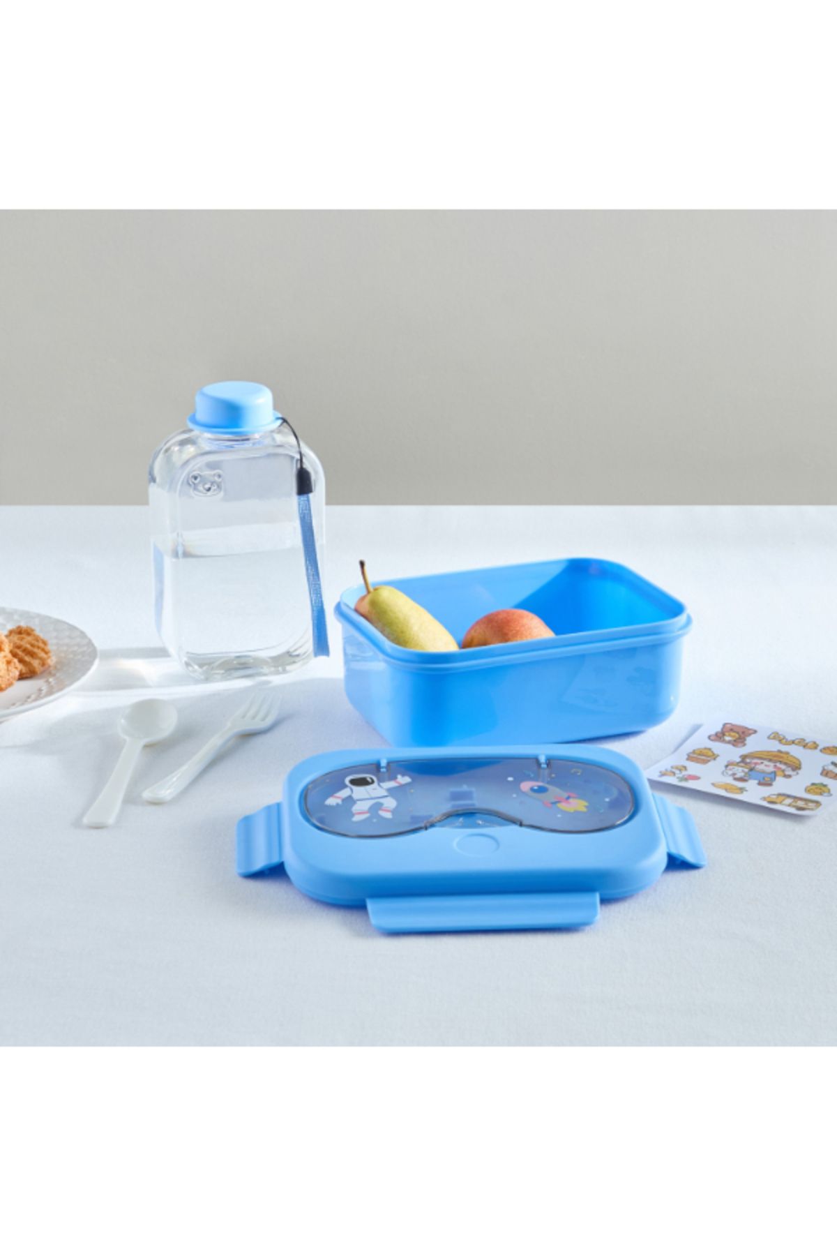 Home Box-Neo Unicorn Lunch Box and Bottle Set with Spoon and Fork 550 ml 4