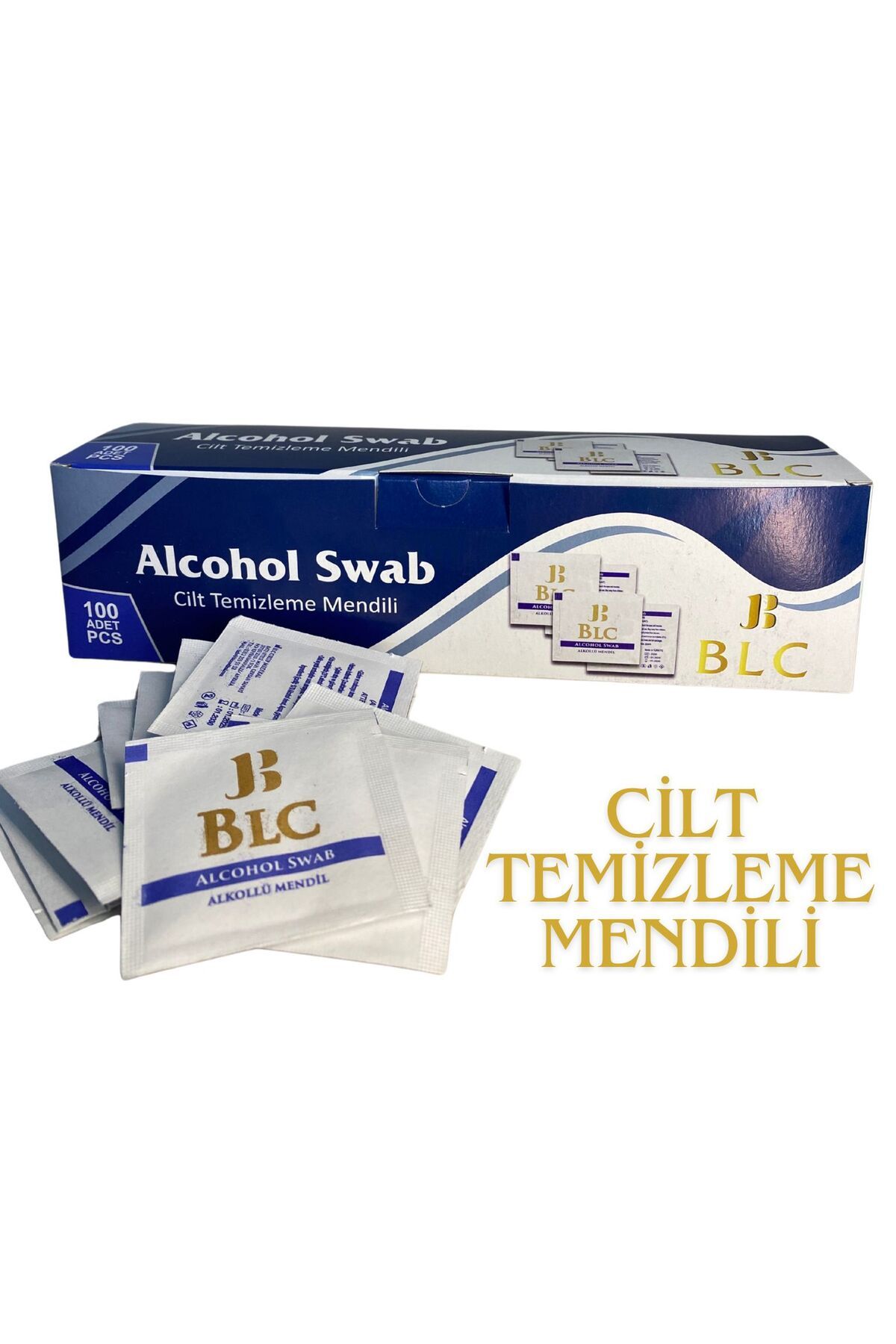 Blc Alkollü Mendil %70 Alkol Swap Cilt Temizleme Mendil 100 Adet