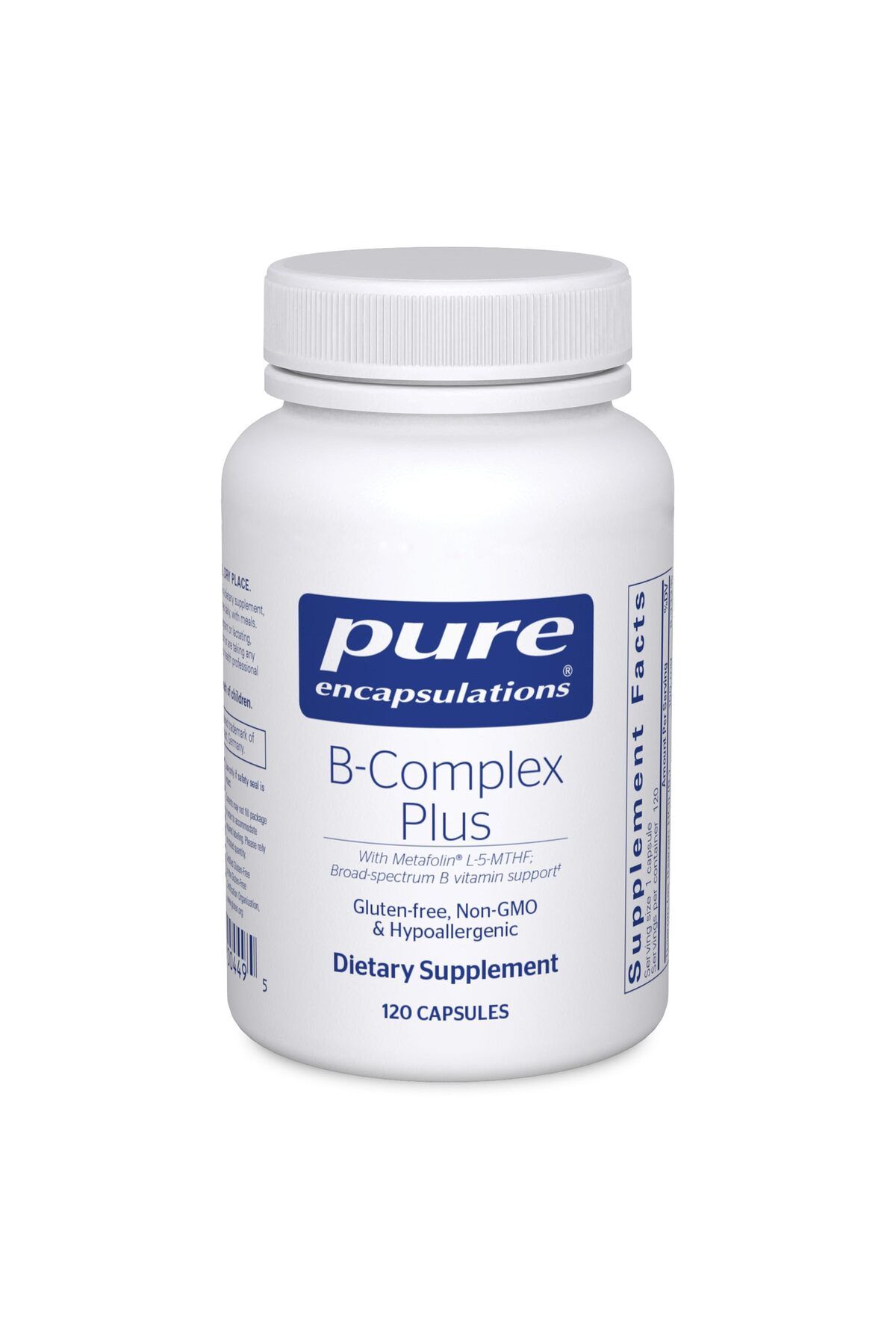 Pure Encapsulations-B-Complex Plus - B Vitamins for Neurological, Energy & Nervous Support - 120 Capsules 1