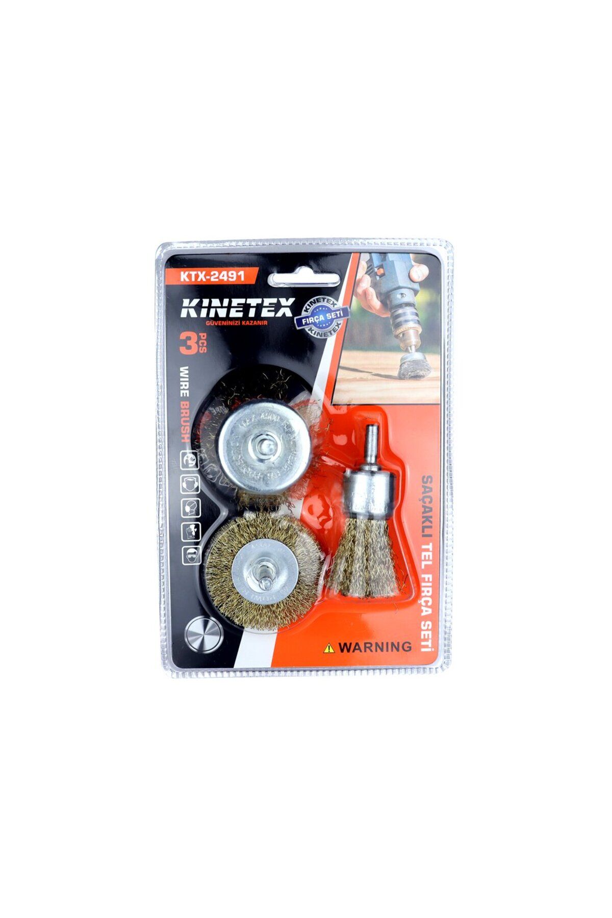 ONE 3PCS SAÇAKLI TEL FIRÇA SETİ (4767) - CDY4010-9065