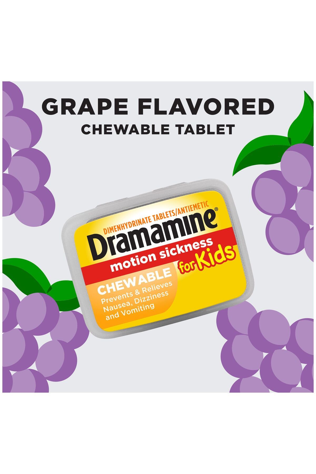 Dramamine-Kids Chewable, Motion Sickness Relief, Grape Flavor, 8 Count 5