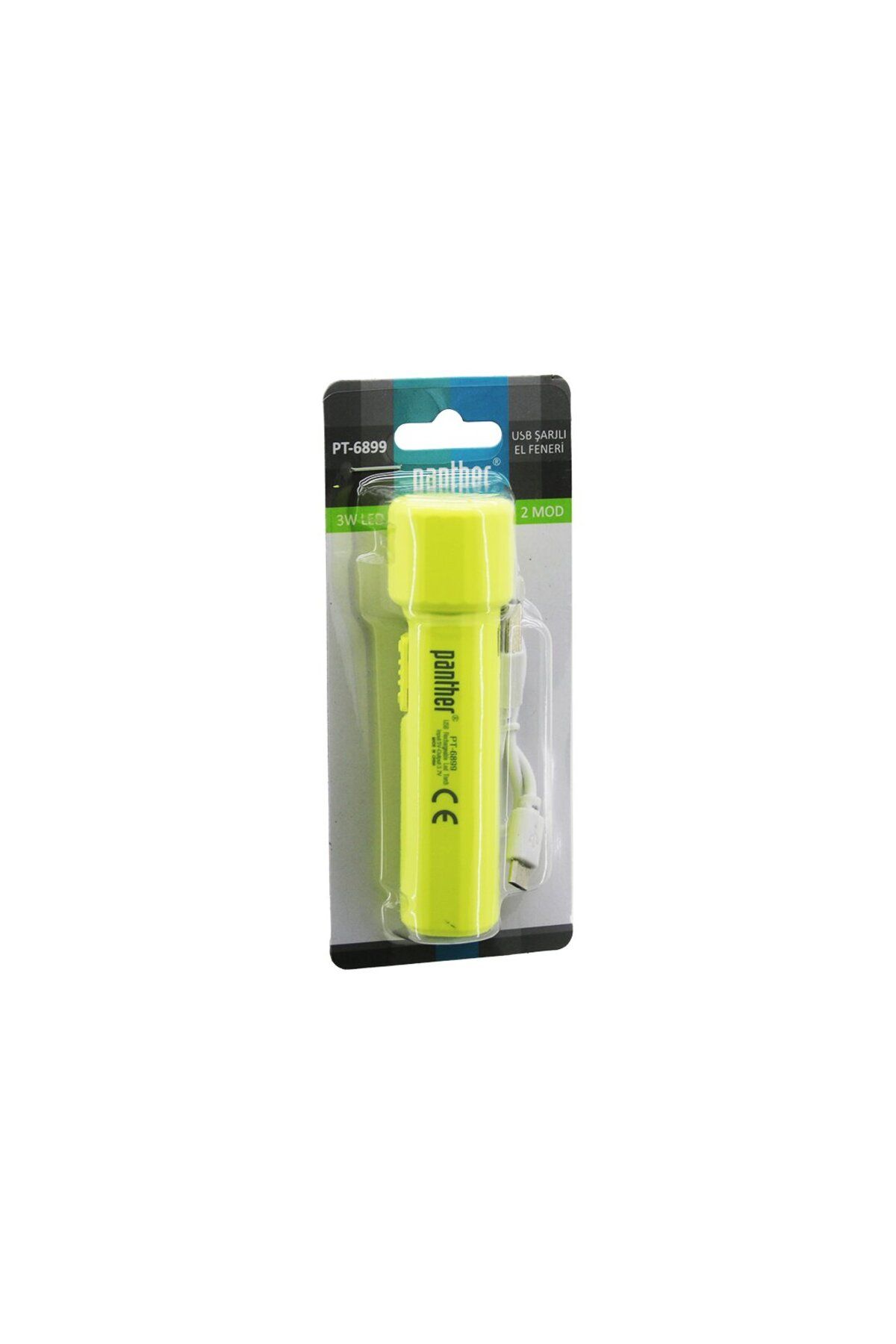 demila 3W USB ŞARJLI MİNİ EL FENERİ 2 MOD IŞIK - MAX: 500 LUMEN - 500 mAh PİL PT-6899 - MLA4923-7827