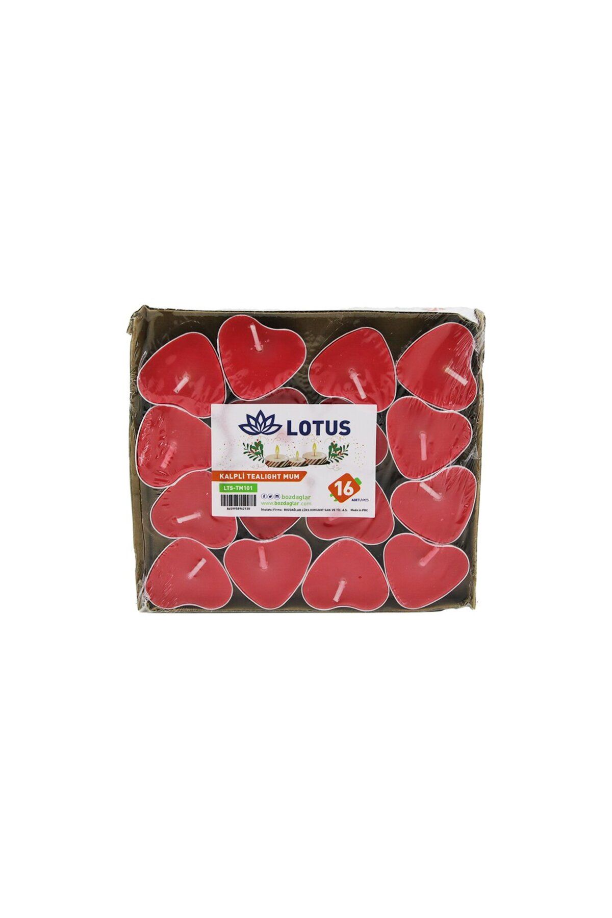 ONE 16PCS KALPLİ - KIRMIZI TEA LİGHT MUM (4767) - CDY6880-2582