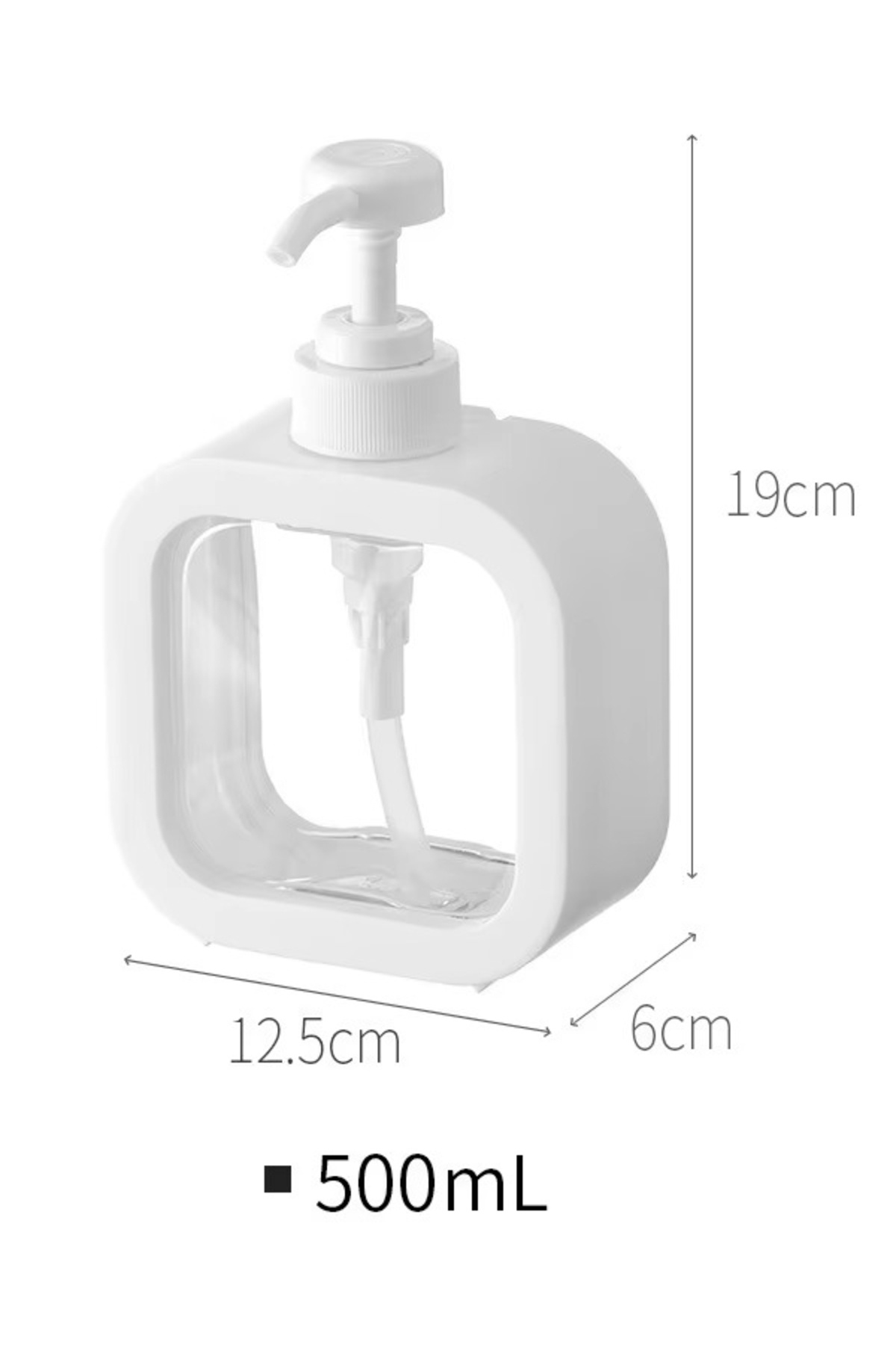 MUKKO HOME-500 ml Countertop Rectangular Liquid Soap Dispenser – Stylish and Practical Design! 2