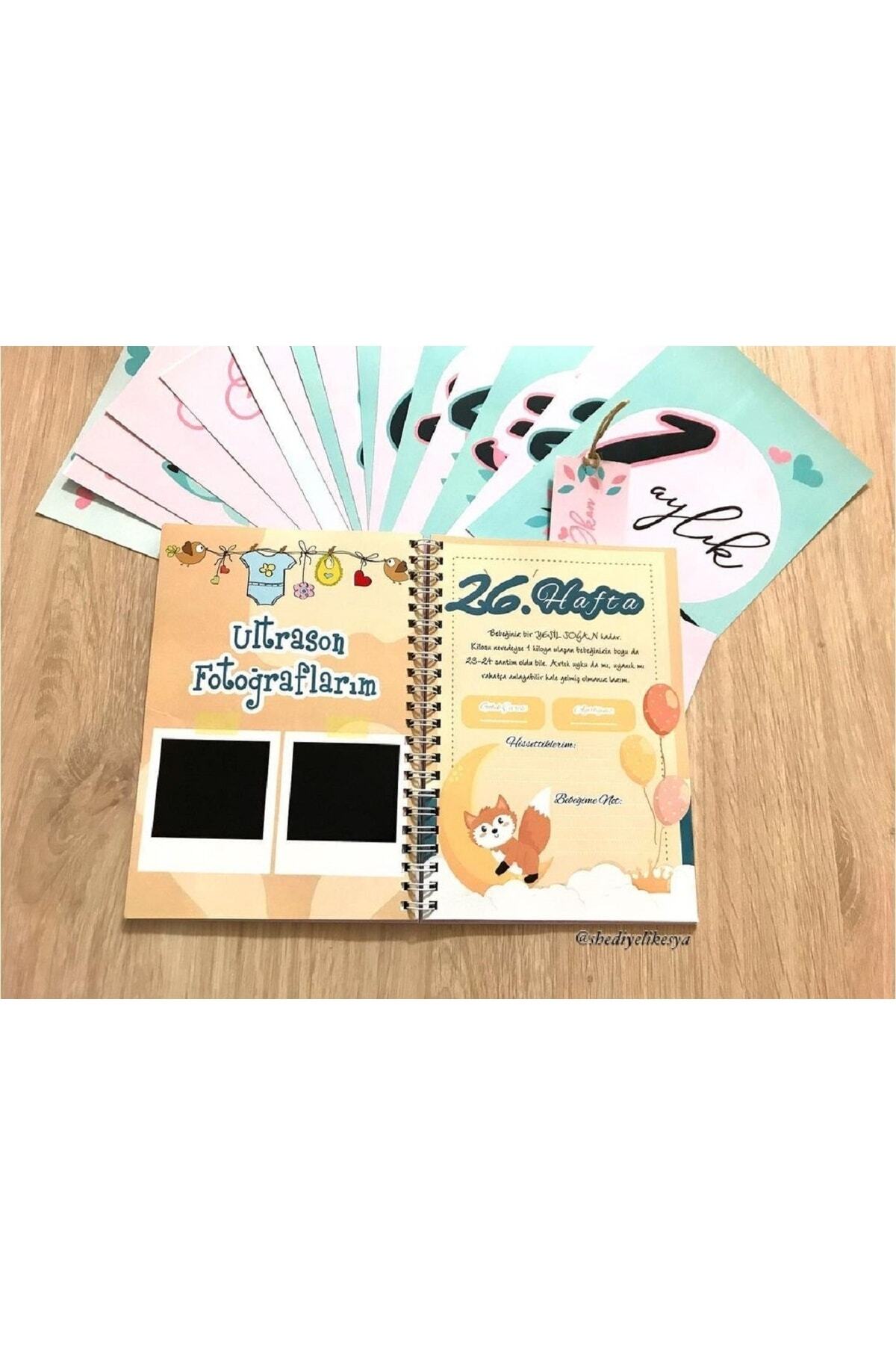 sandal hediyelik Hamilelik Ve Anne Bebek Günlüğü / Bebek Anı Defteri / Anı Kartları Hediye / Kişiye Özel Tasarım fotoğrafı 2 (önizleme)