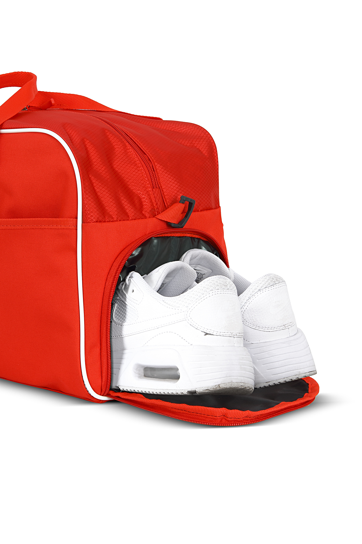 Wilson  Lisanslı Kırmızı Unisex Ayakkabı Bölmeli Su Geçirmez Gym Fitness Spor Seyahat Çantası El Valizi - Görsel 6