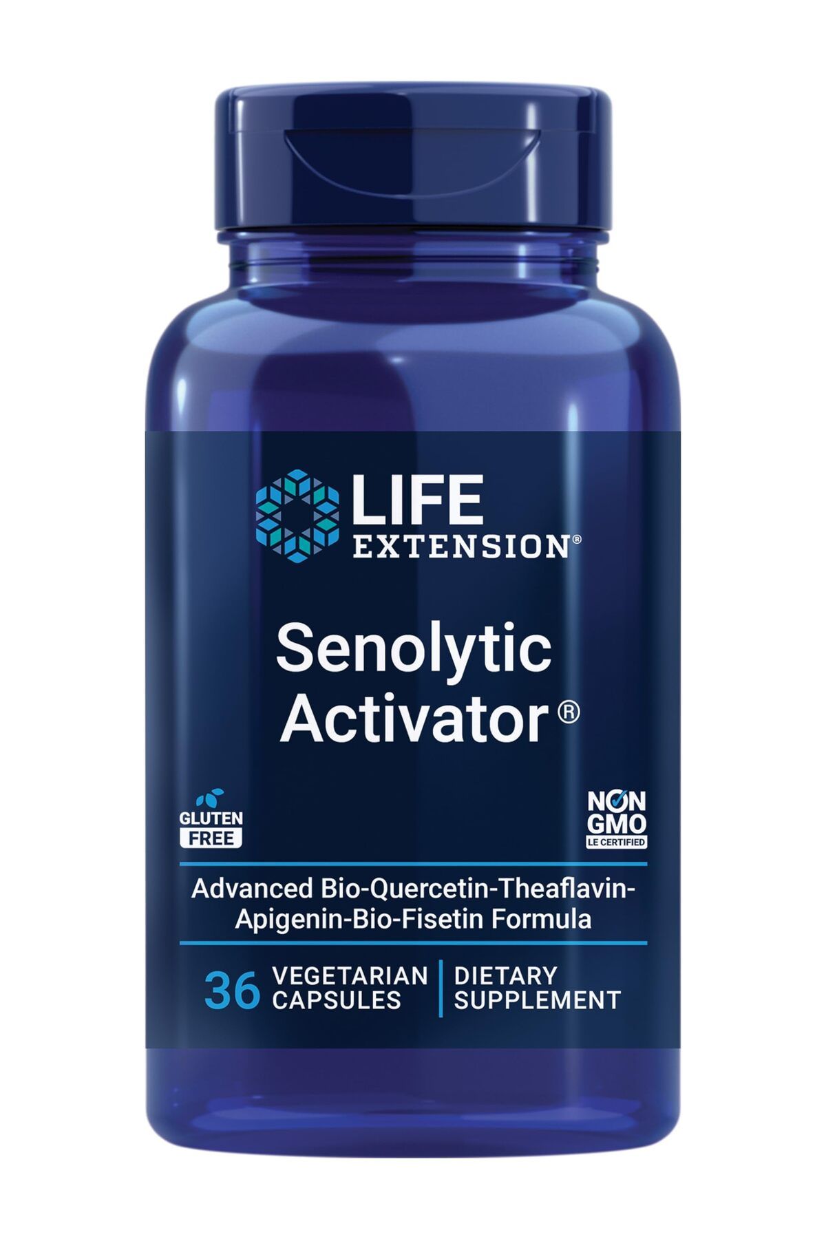 Life Extension-Senolytic Activator®: Quercetin, Fisetin, Apigenin, Theaflavins, Gluten-Free, Non-GMO, 36 Capsules 1