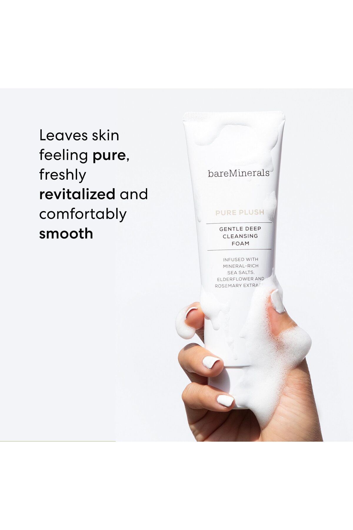 BareMinerals-Pure Plush Gentle Deep Cleansing Foam, Nourishing Vegan Face Cleanser, SLS-Free 2