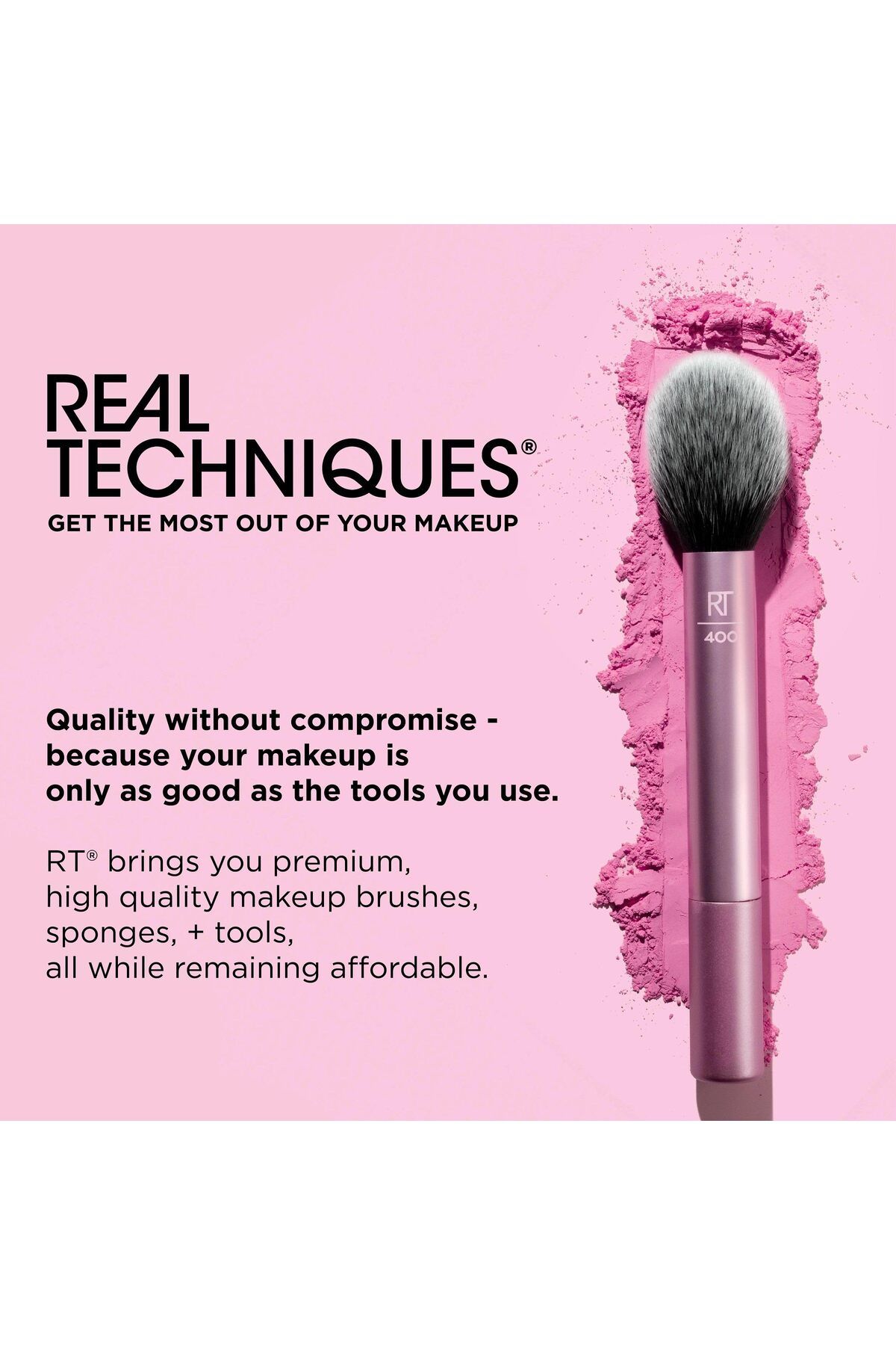 Real Techniques-Expert Face Foundation Brush, Dense Bristles for Streak-Free Buffing, Orange, 1 Count 8