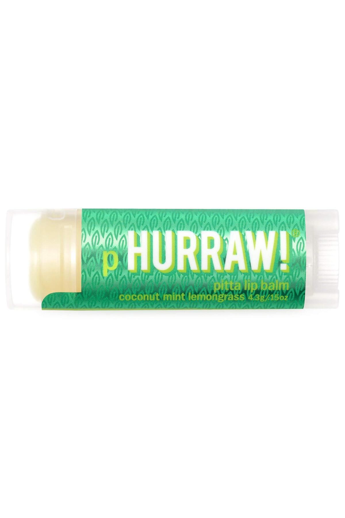 Hurraw-! Balm, Pitta Lip Balm, Coconut Mint Lemongrass.15 oz (4.3 g) 1