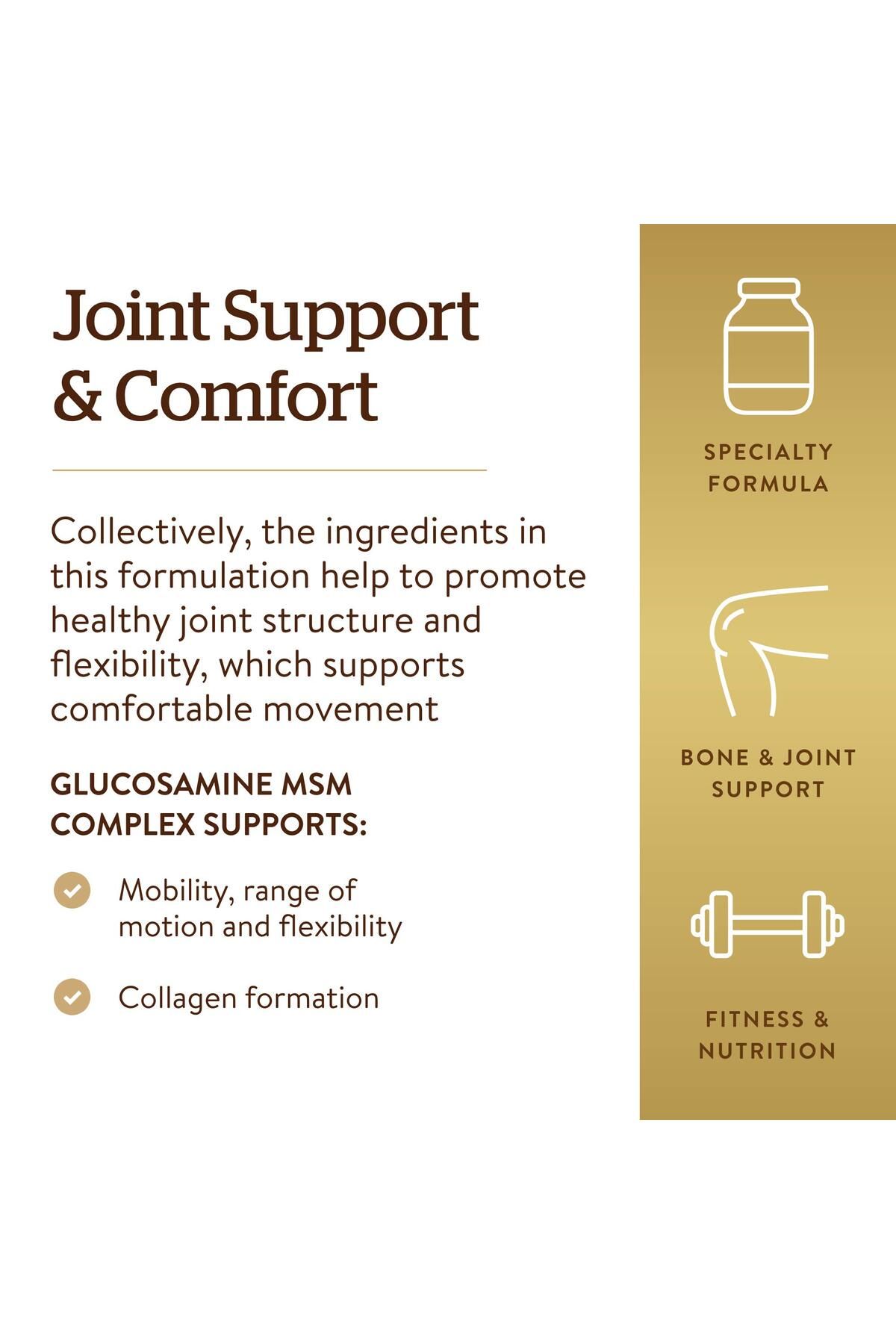 Solgar-Glucosamine MSM Complex, 120 Tabs - Joint Health, Shellfish-Free, Gluten-Free, Kosher 4