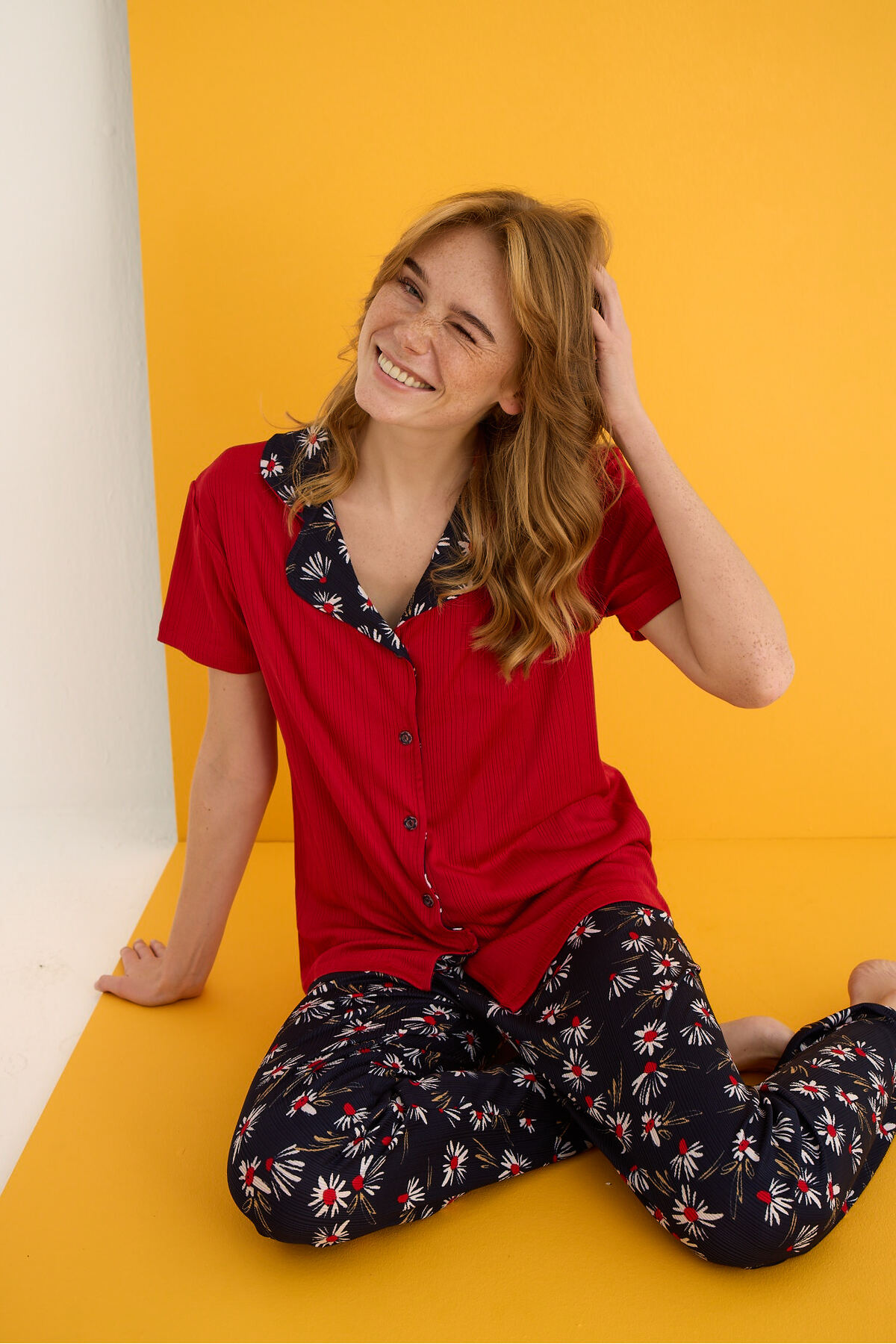 PEGASUS DÜĞMELİ PİJAMA TAKIMI