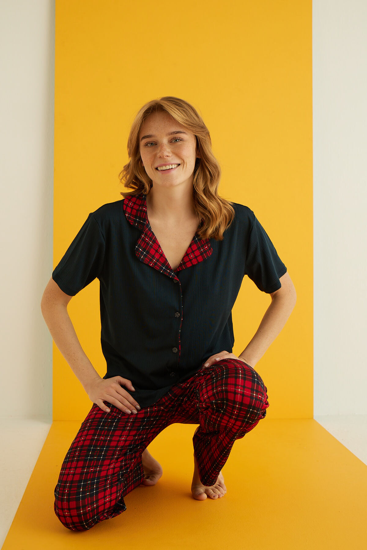 PEGASUS DÜĞMELİ PİJAMA TAKIMI