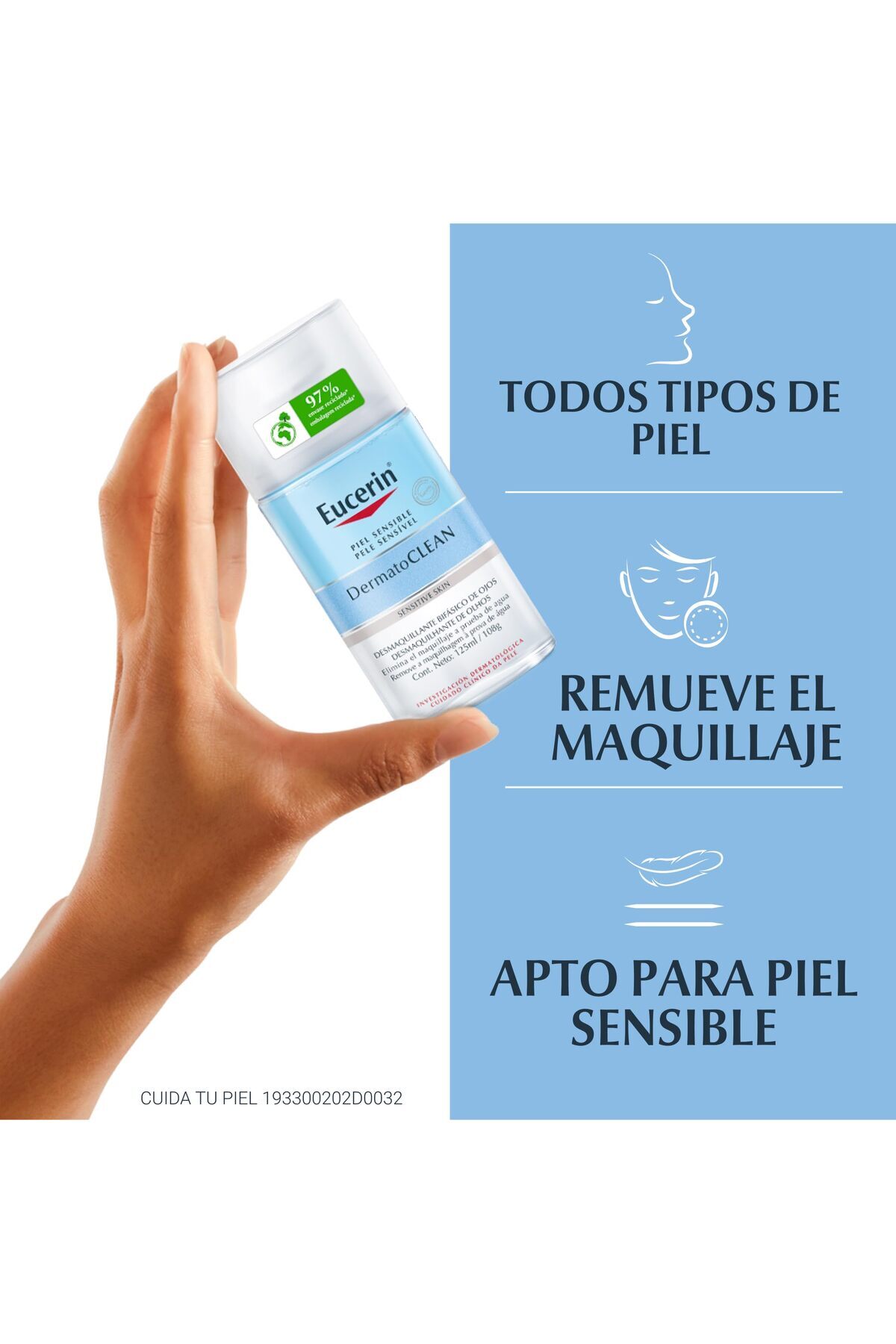 Eucerin-Dermatoclean Face Makeup Remover 125 Ml Colour 125 Ml O/Pack 4