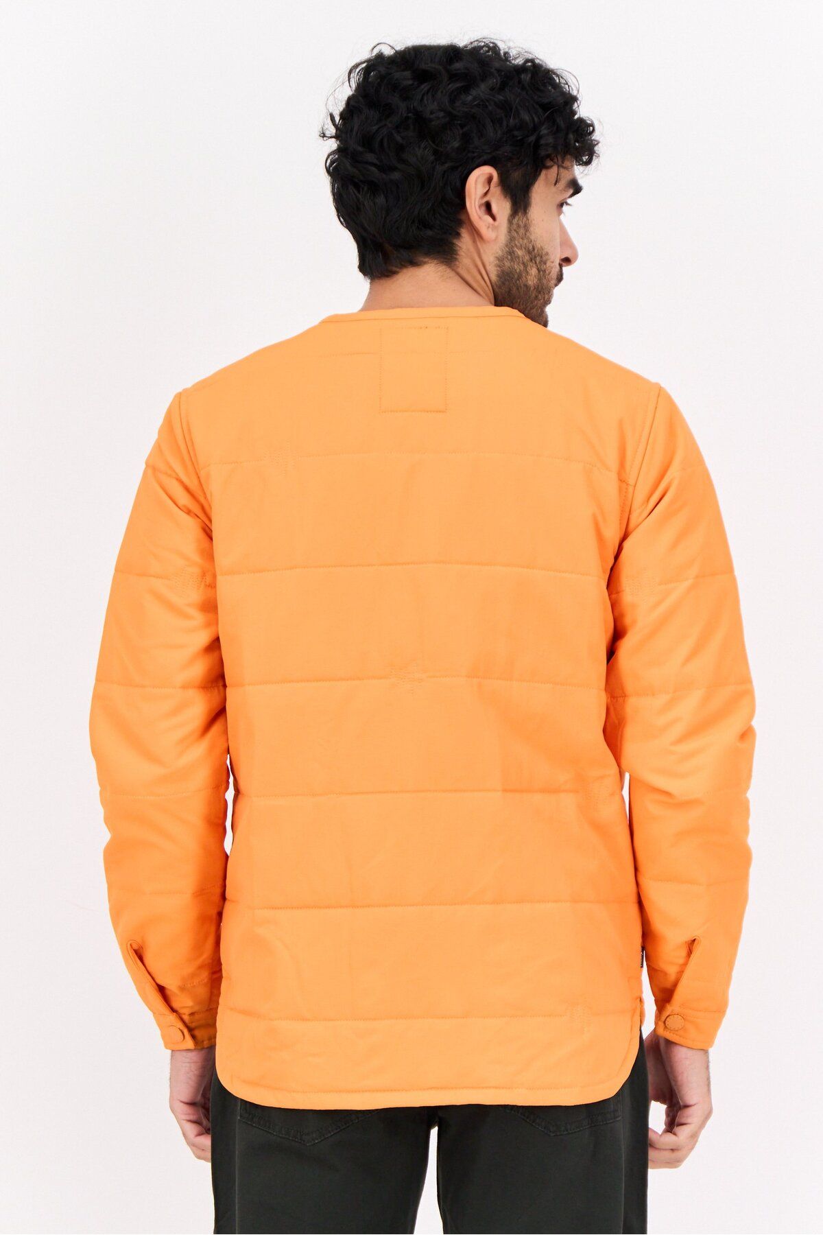 The Hundreds-Men Brand Logo Bomber Jacket, Orange 3